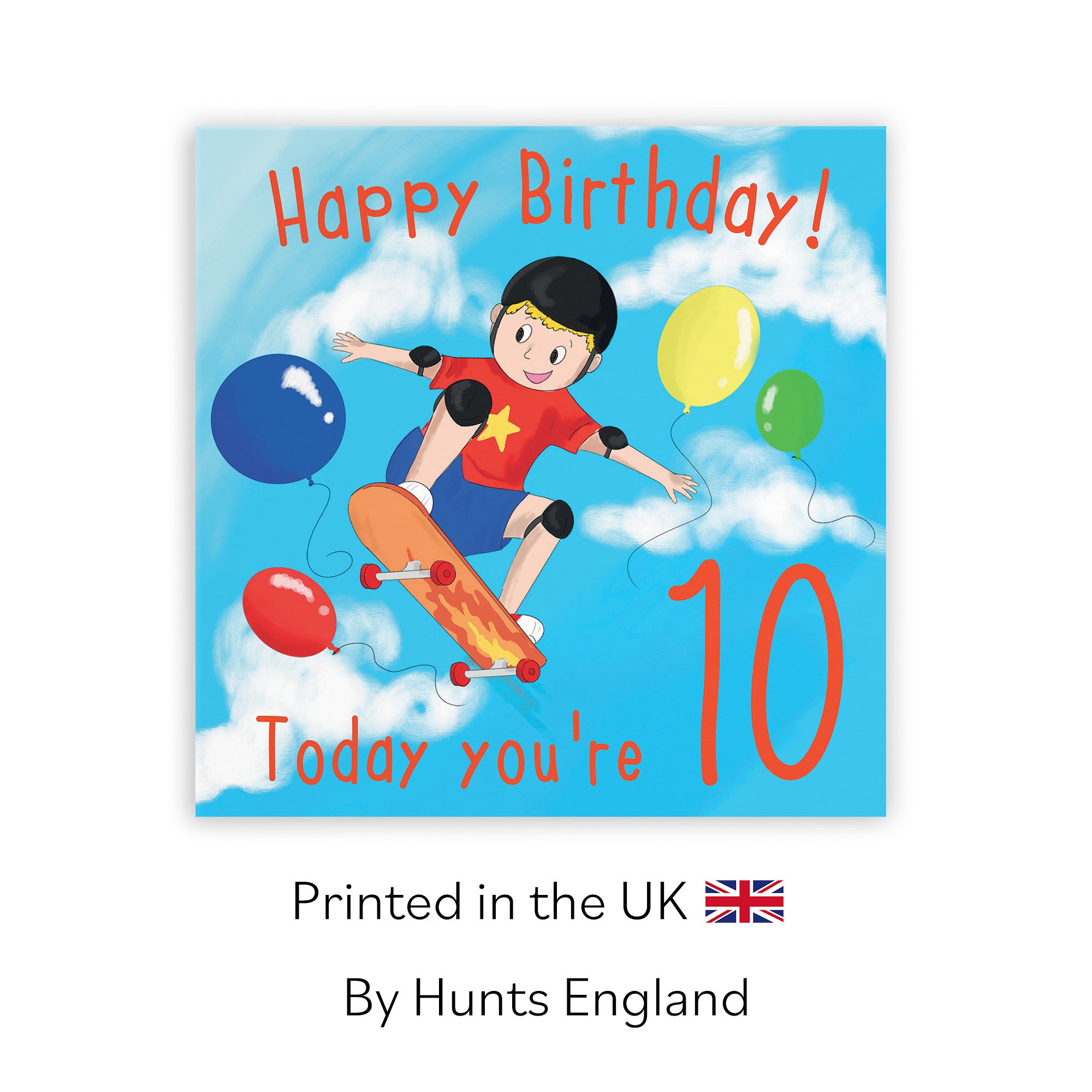 10th Boys Birthday Skateboard Birthday Card Adventurers - Default Title (TH03487)