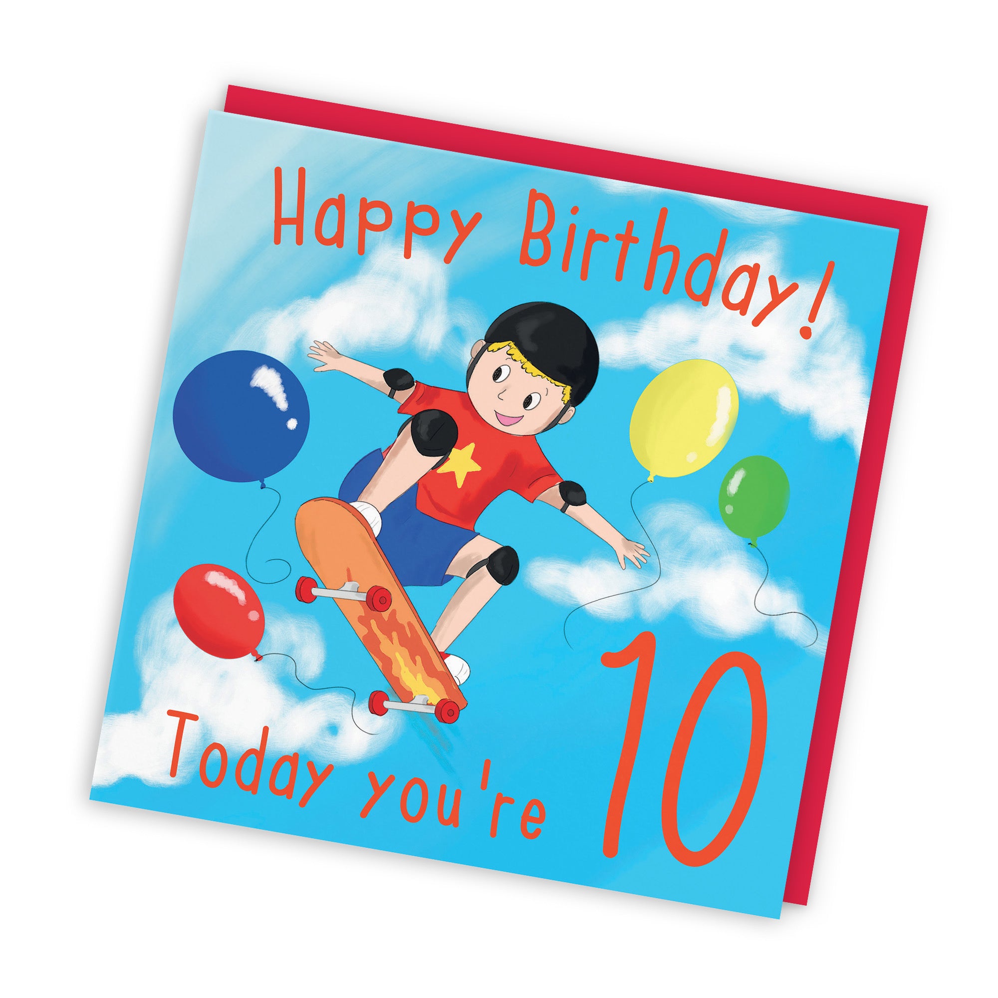 10th Boys Birthday Skateboard Birthday Card Adventurers - Default Title (TH03487)
