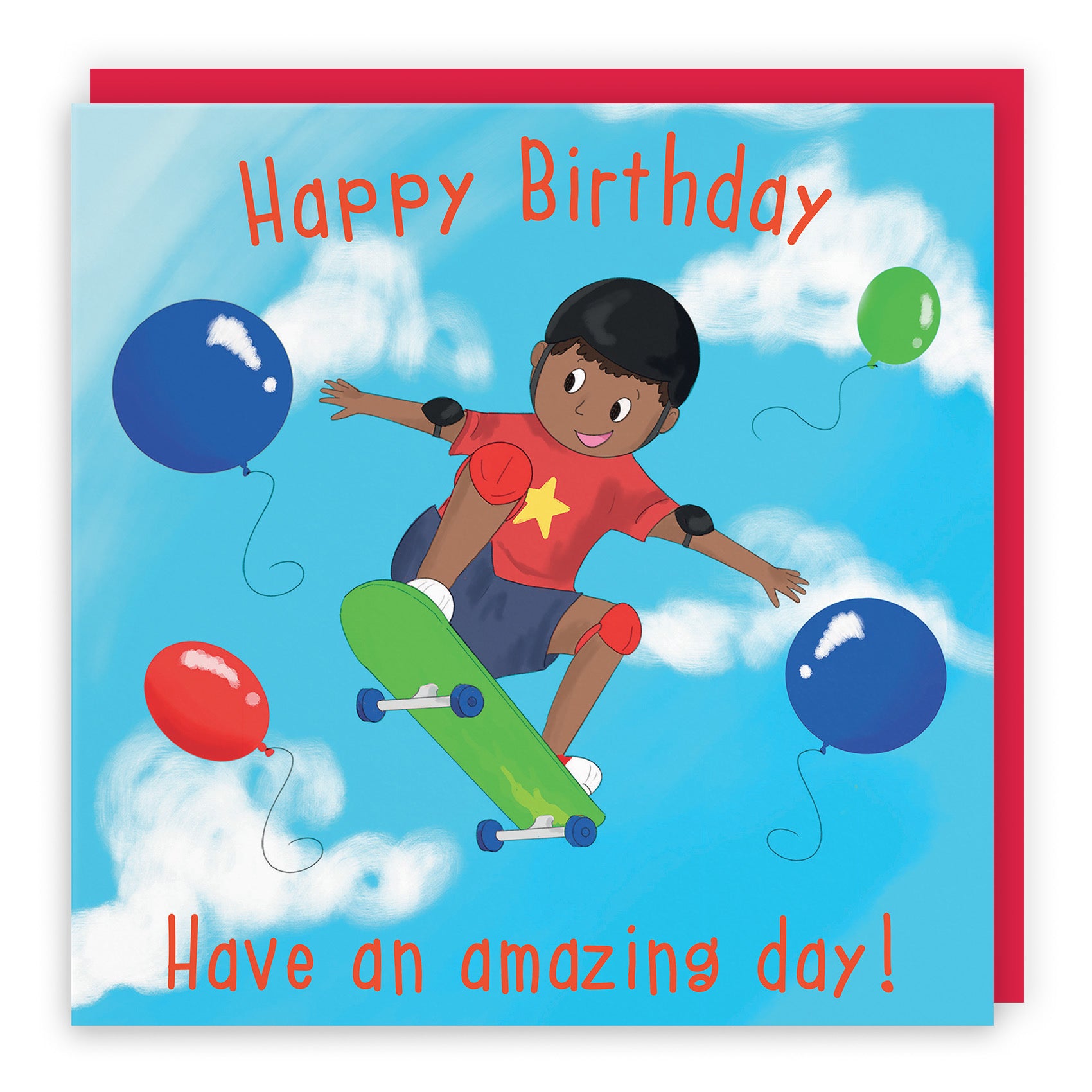 Green Skateboard Boys Birthday Card Adventurers - Default Title (TH03489)
