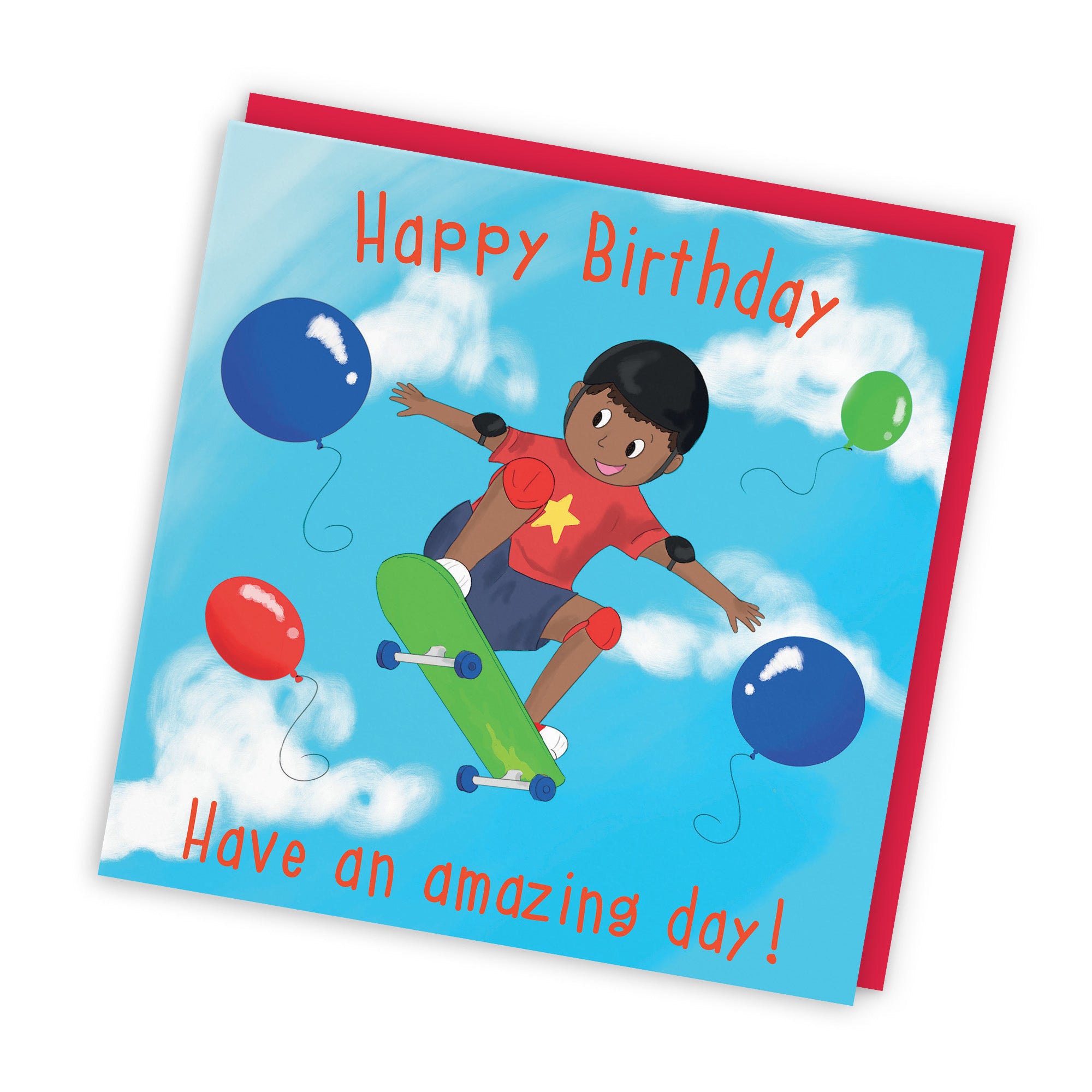 Green Skateboard Boys Birthday Card Adventurers - Default Title (TH03489)