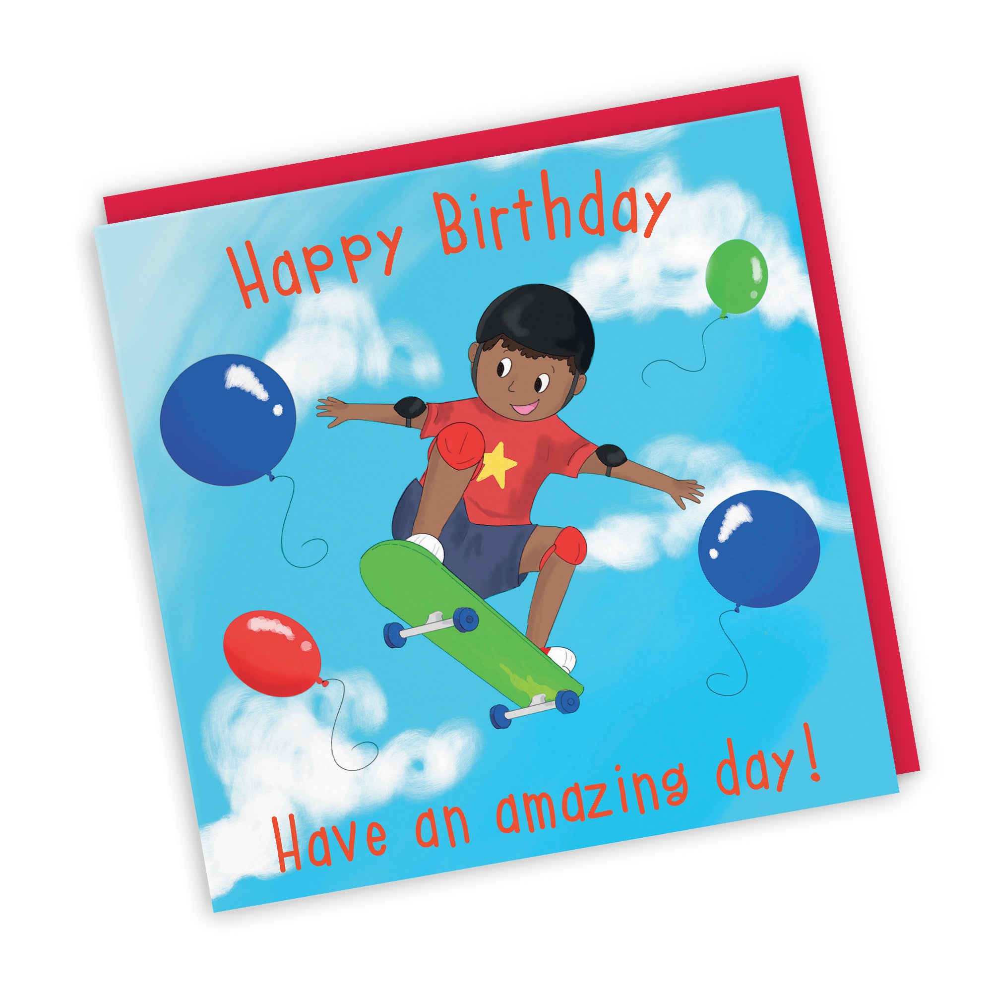 Green Skateboard Boys Birthday Card Adventurers - Default Title (TH03489)