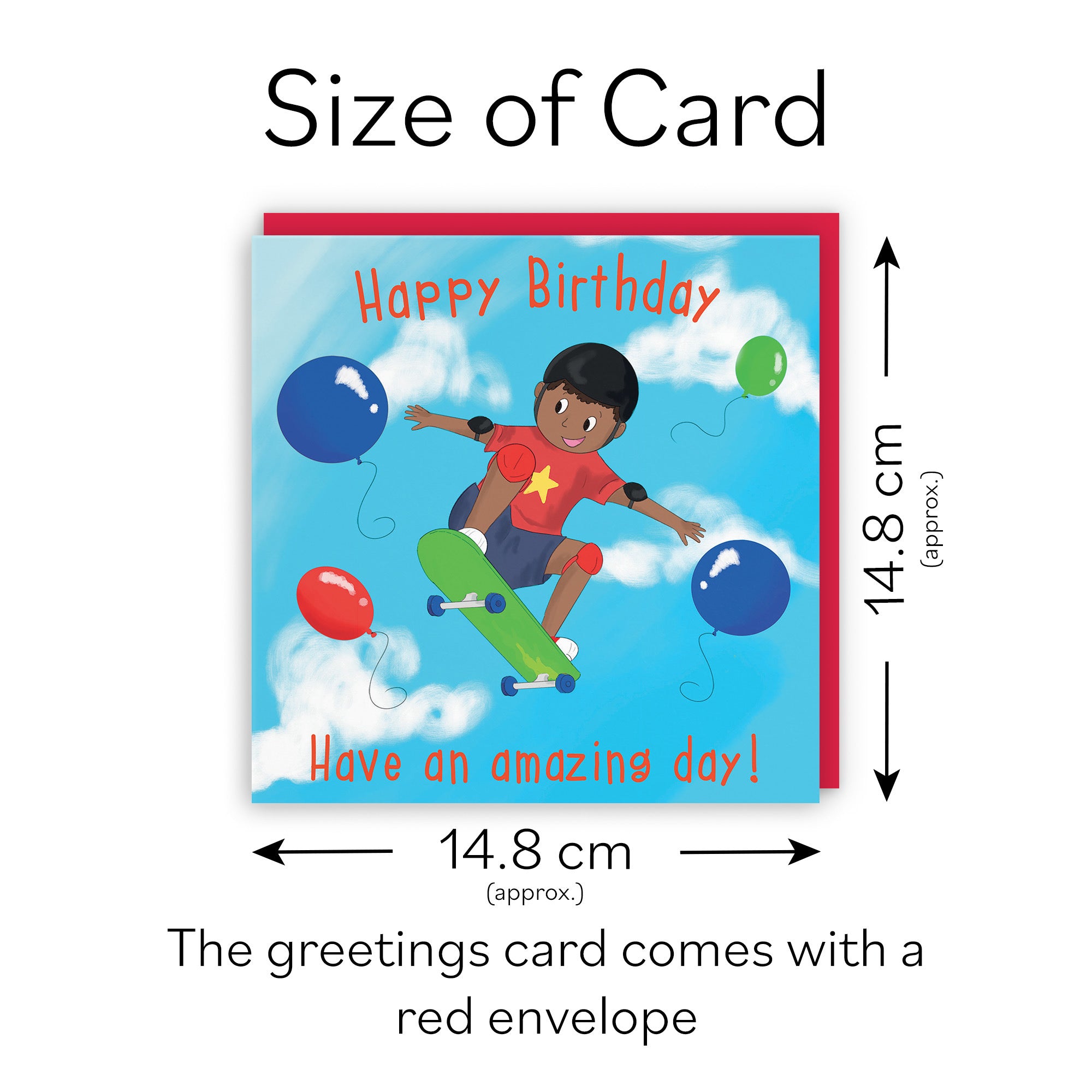 Green Skateboard Boys Birthday Card Adventurers - Default Title (TH03489)