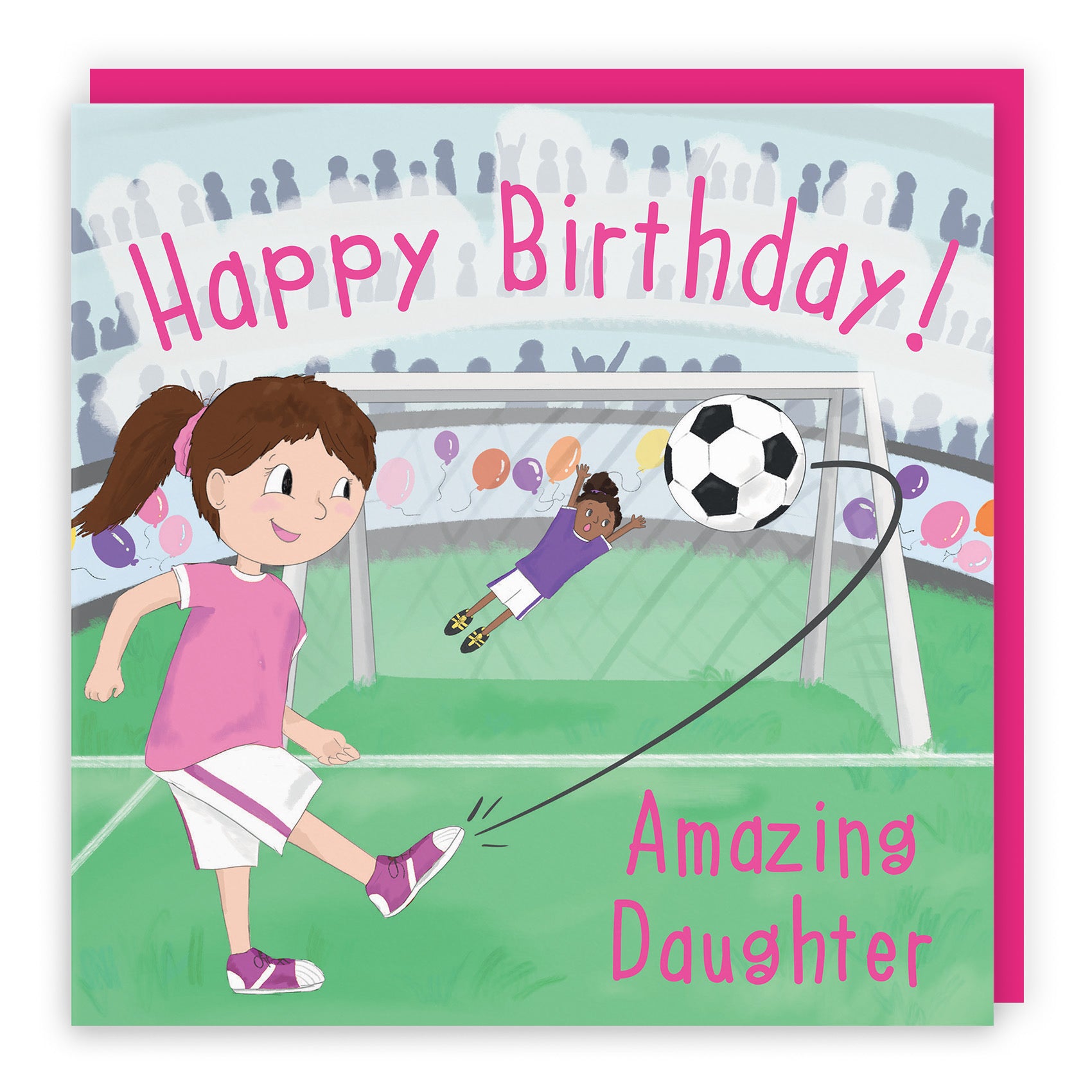Daughter Football Penalty Shoot-out Birthday Card Adventurers - Default Title (TH03495)