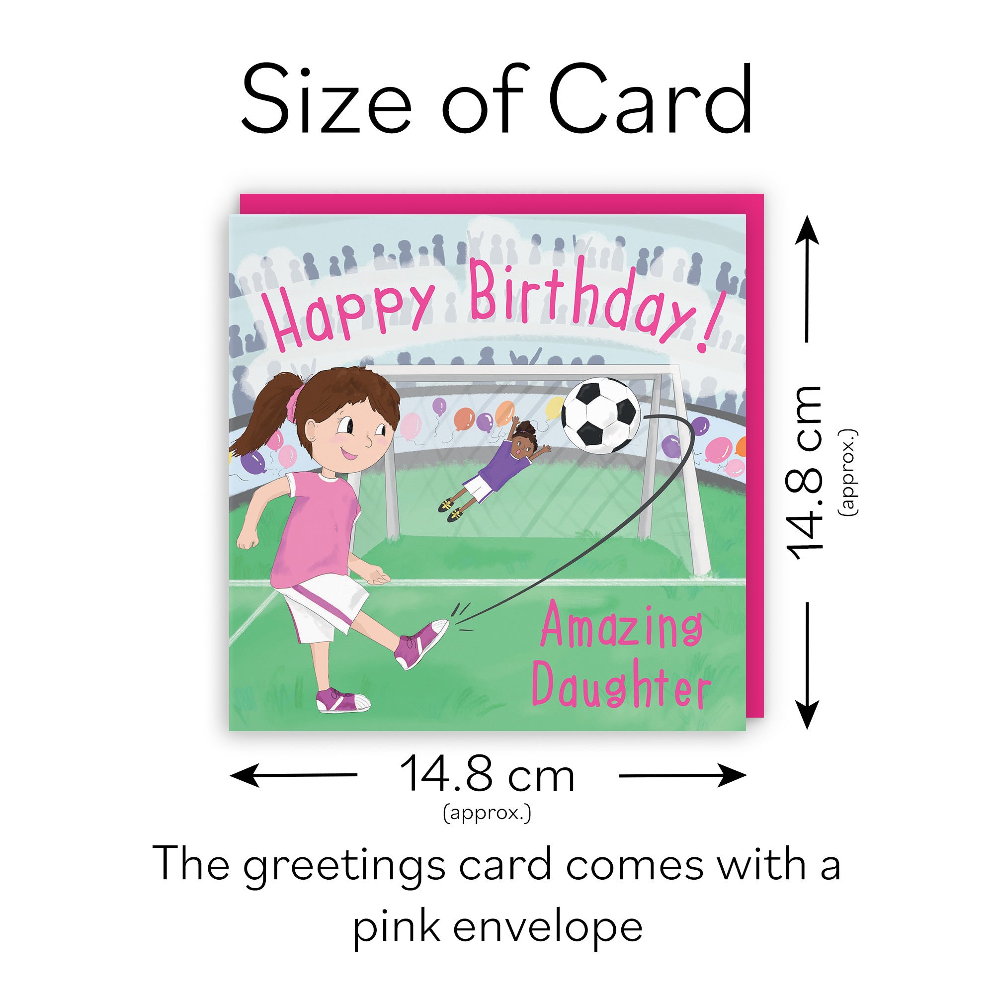 Daughter Football Penalty Shoot-out Birthday Card Adventurers - Default Title (TH03495)