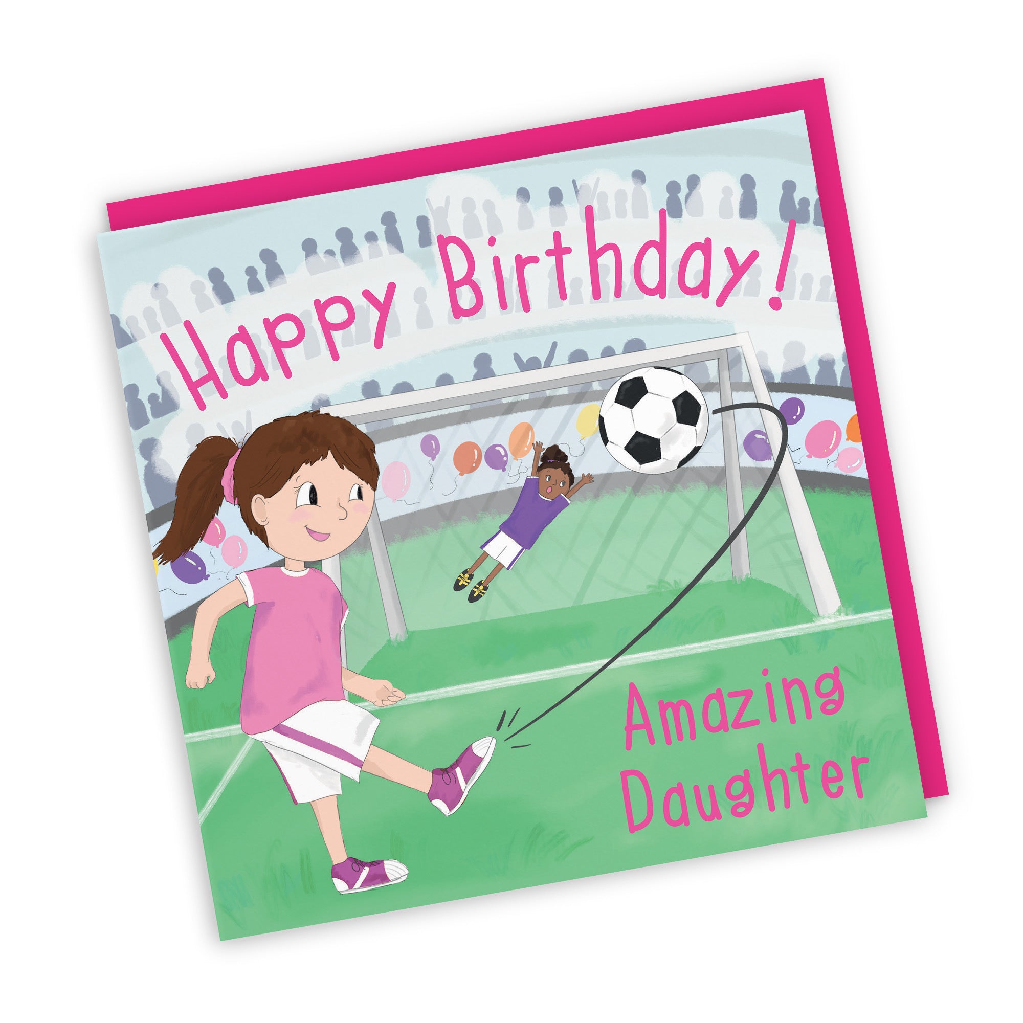 Daughter Football Penalty Shoot-out Birthday Card Adventurers - Default Title (TH03495)