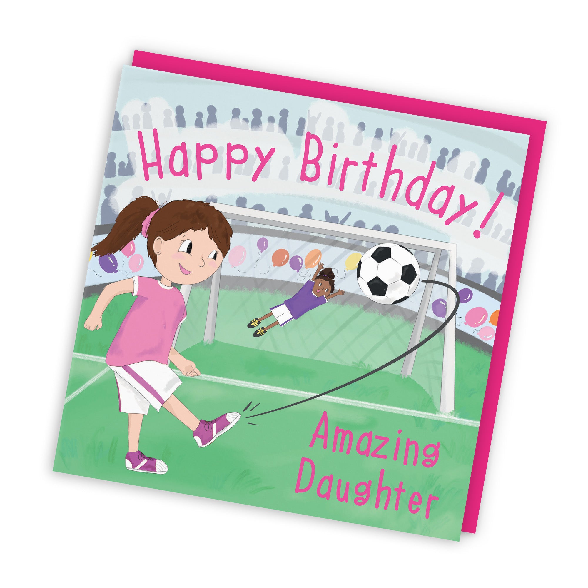 Daughter Football Penalty Shoot-out Birthday Card Adventurers - Default Title (TH03495)
