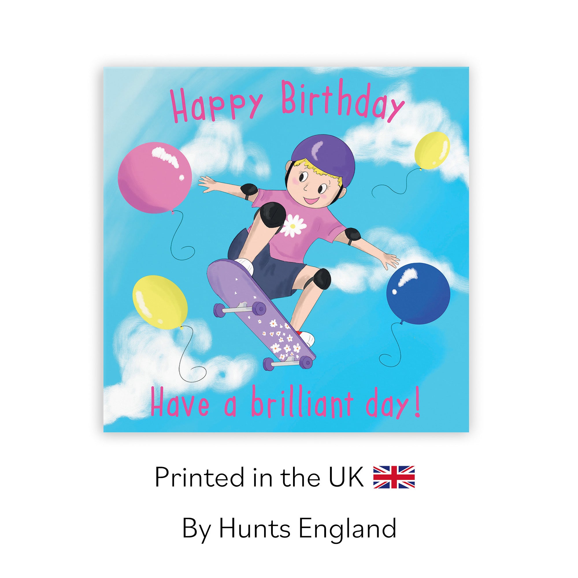 Girls Tricks Skateboard Birthday Card Adventurers - Default Title (TH03497)
