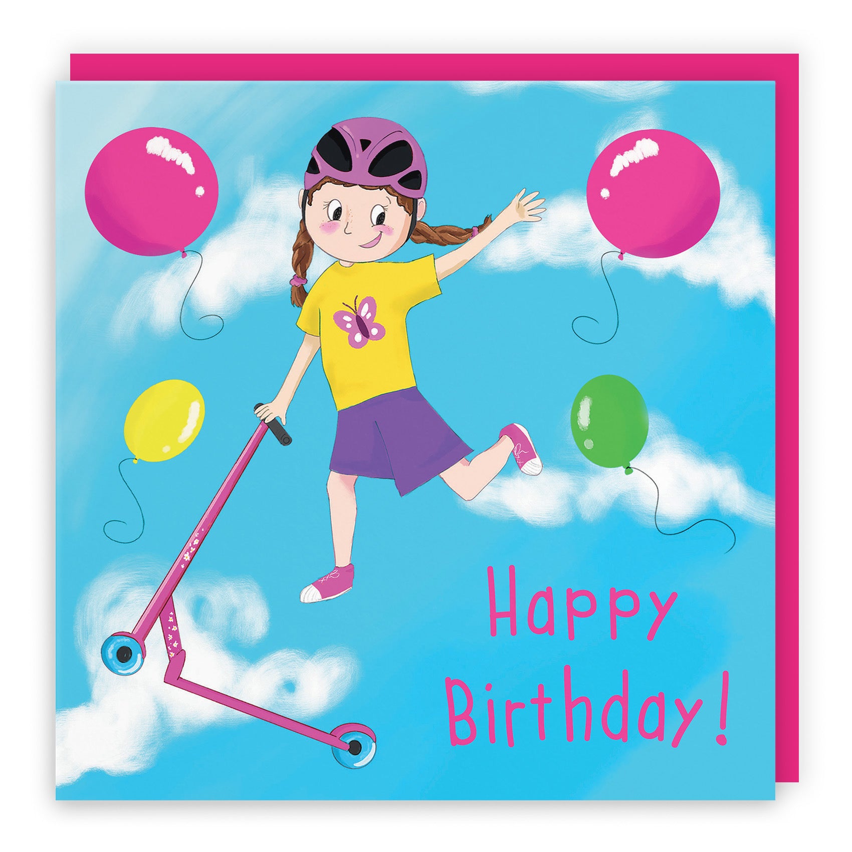 Tricks Scooter Girls Birthday Card Adventurers - Default Title (TH03498)
