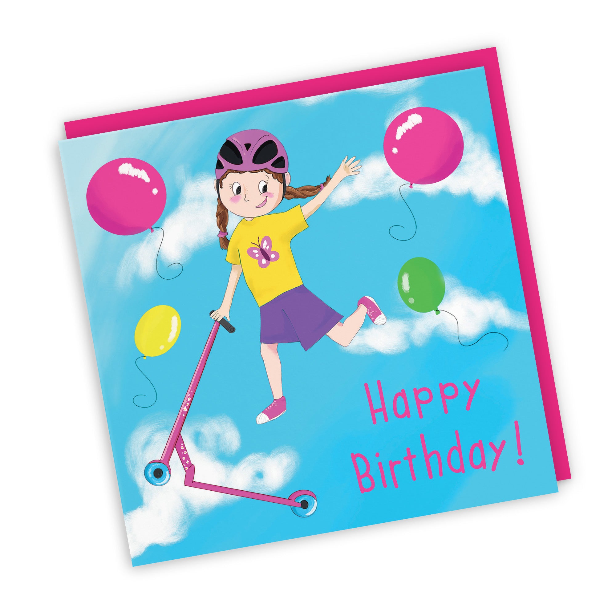 Tricks Scooter Girls Birthday Card Adventurers - Default Title (TH03498)