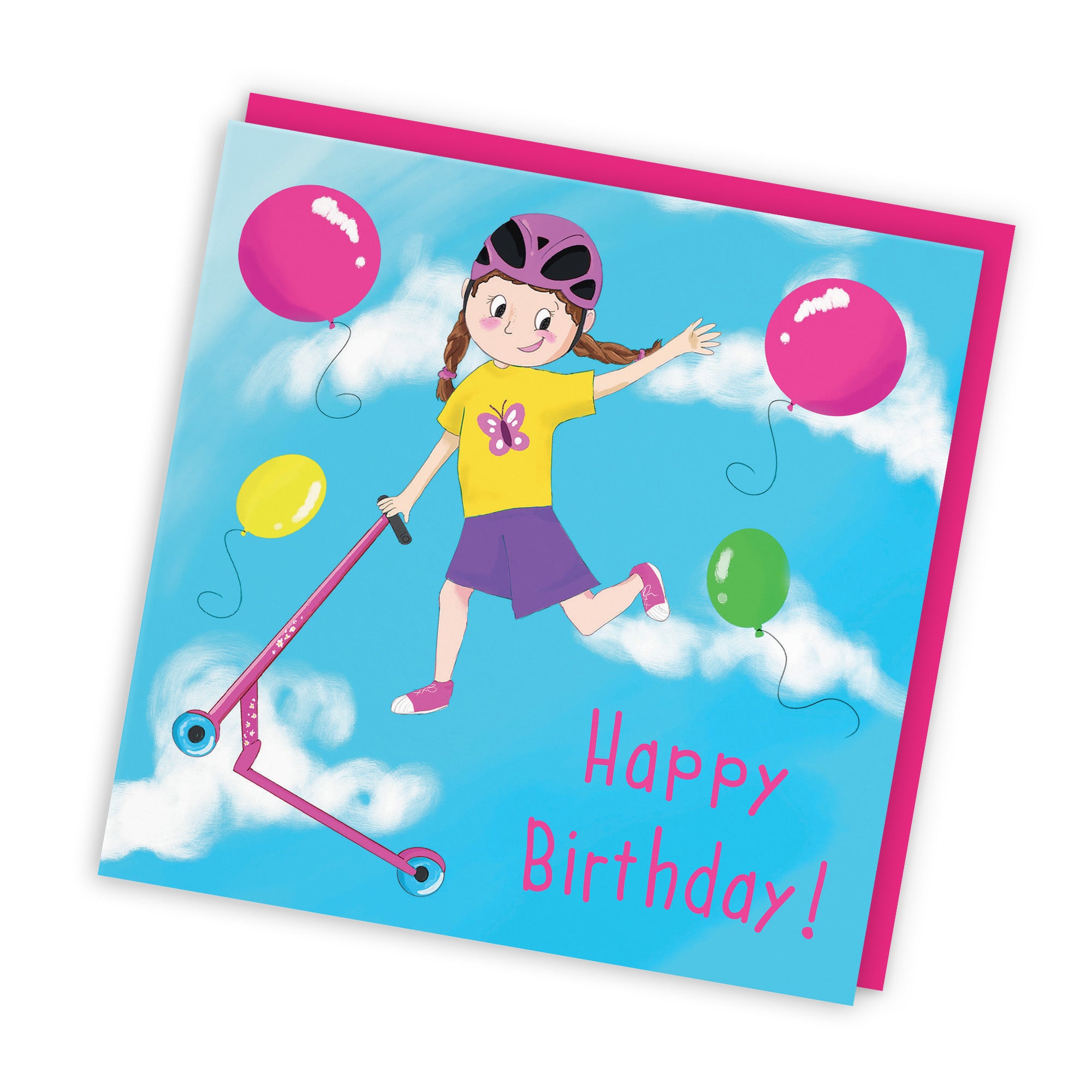 Tricks Scooter Girls Birthday Card Adventurers - Default Title (TH03498)