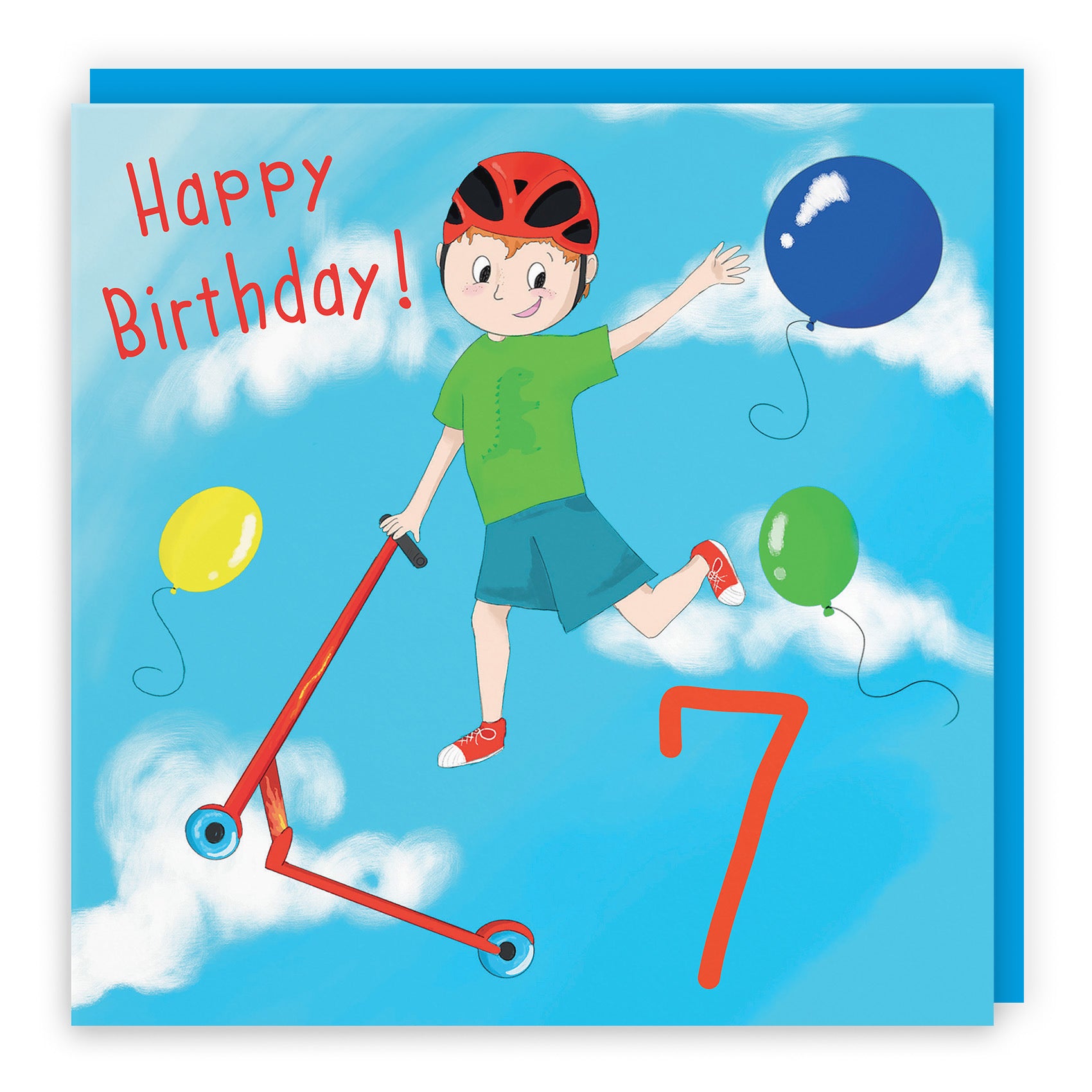 7th Boys Birthday Tricks Scooter Card Adventurers - Default Title (TH03501)