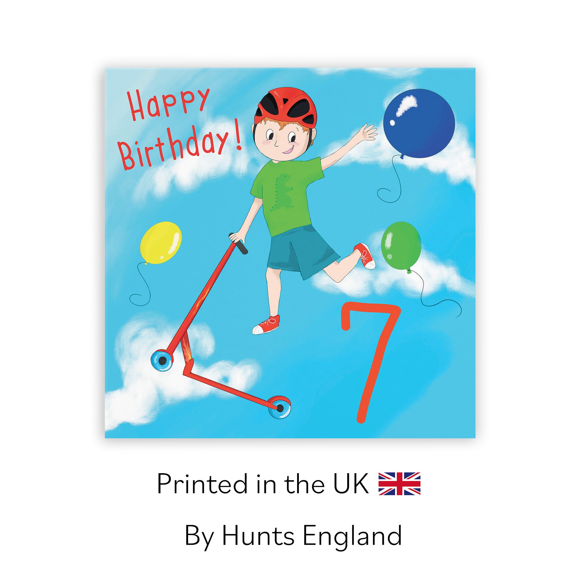 7th Boys Birthday Tricks Scooter Card Adventurers - Default Title (TH03501)