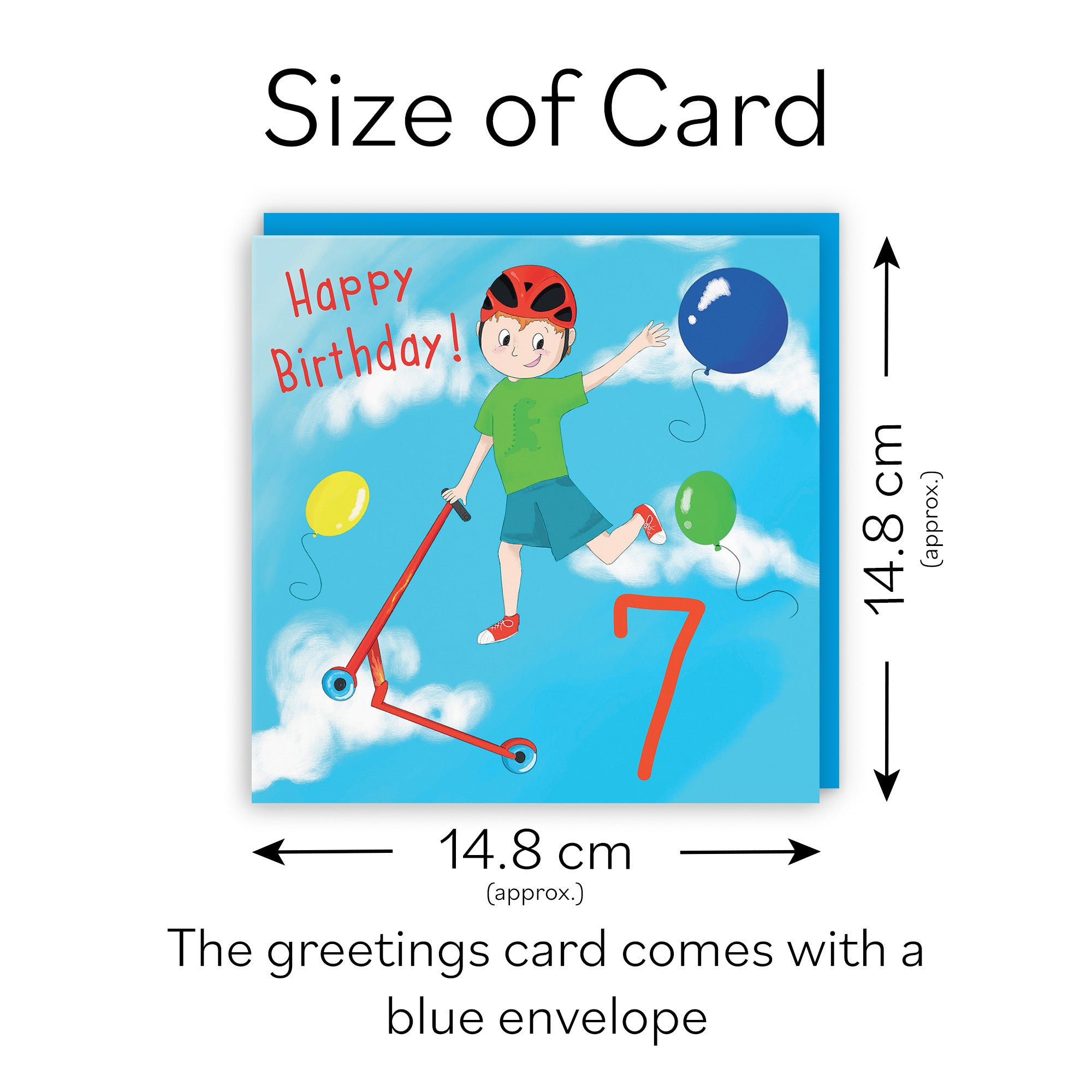 7th Boys Birthday Tricks Scooter Card Adventurers - Default Title (TH03501)