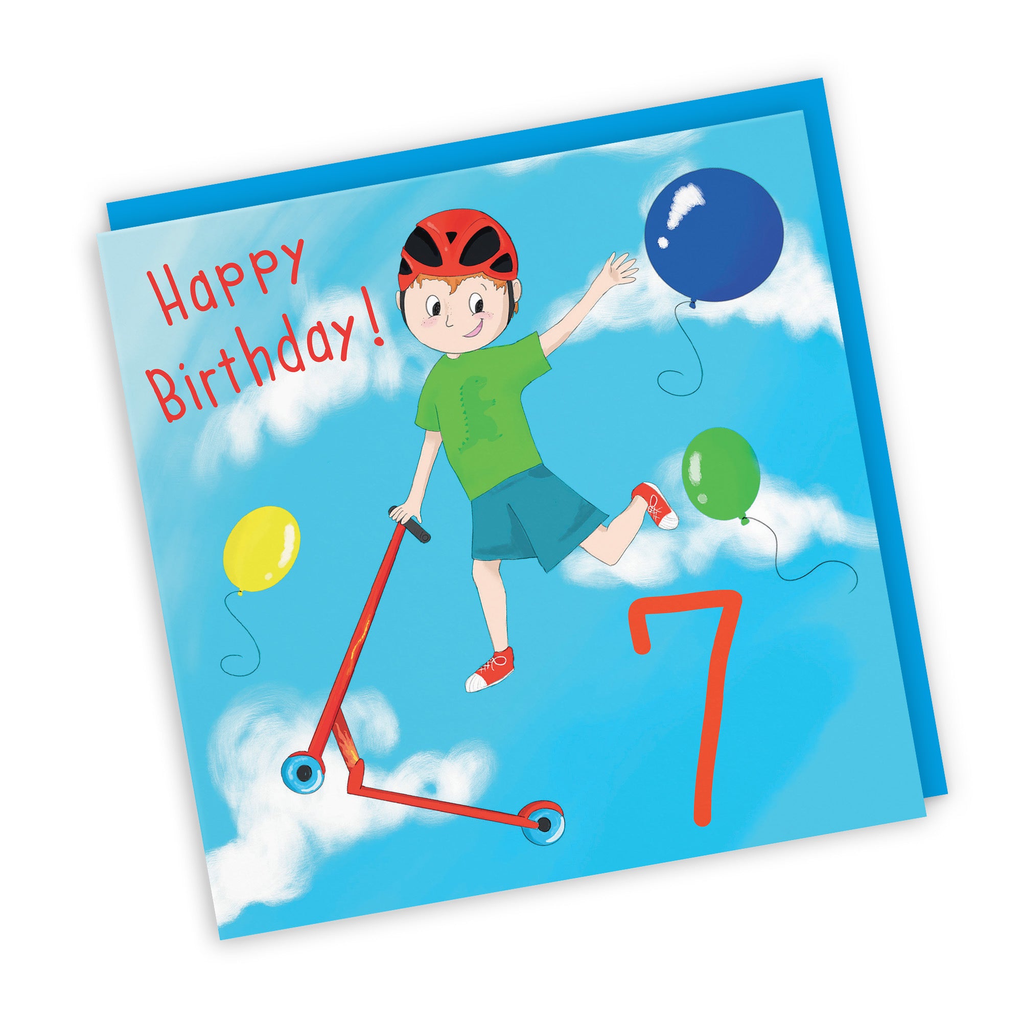 7th Boys Birthday Tricks Scooter Card Adventurers - Default Title (TH03501)