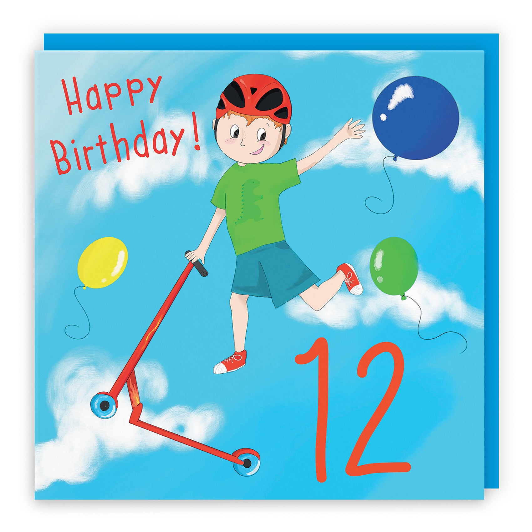 12th Boys Birthday Tricks Scooter Card Adventurers - Default Title (TH03502)