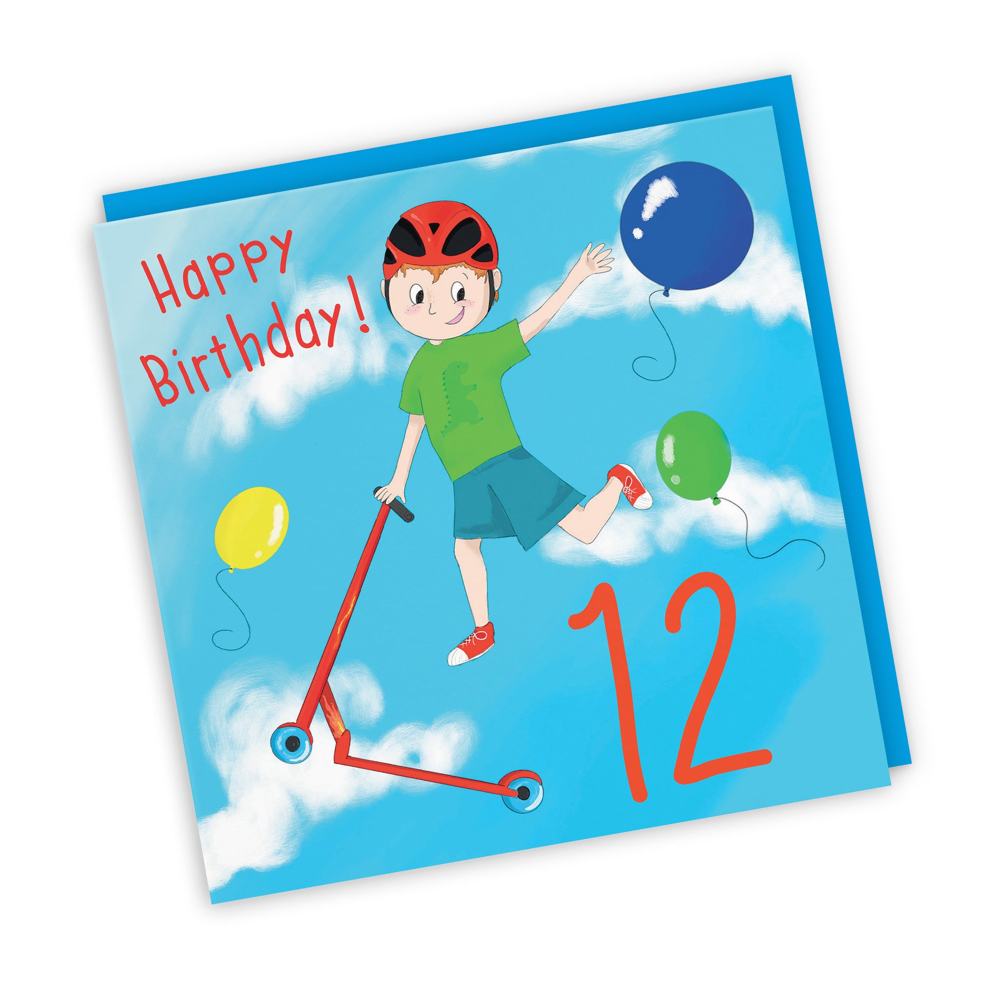 12th Boys Birthday Tricks Scooter Card Adventurers - Default Title (TH03502)