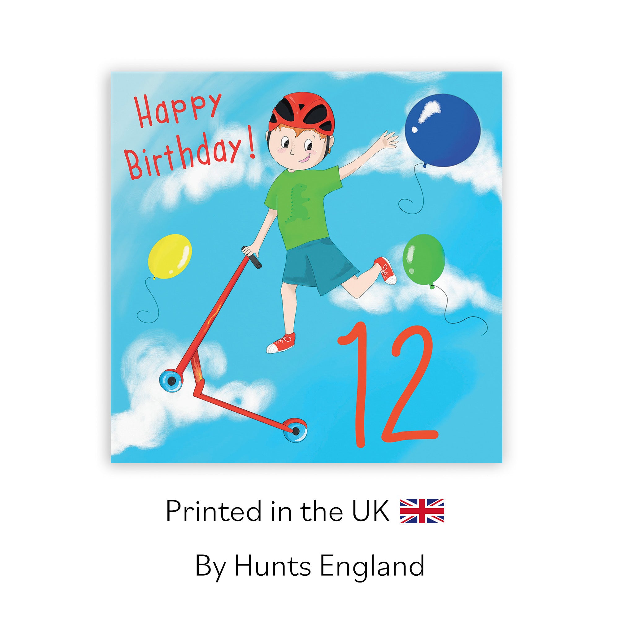 12th Boys Birthday Tricks Scooter Card Adventurers - Default Title (TH03502)