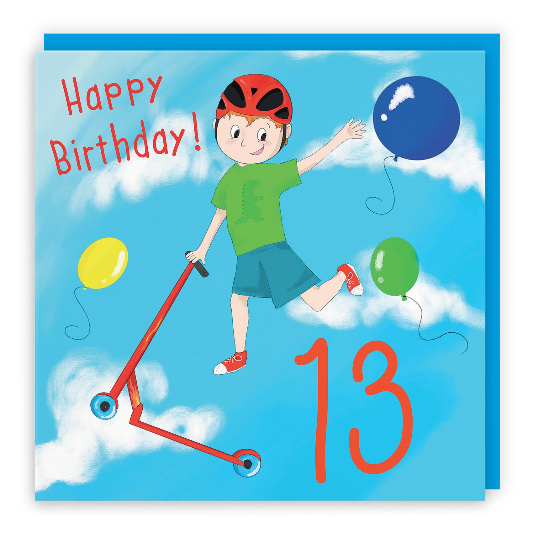 13th Boys Birthday Tricks Scooter Card Adventurers - Default Title (TH03503)