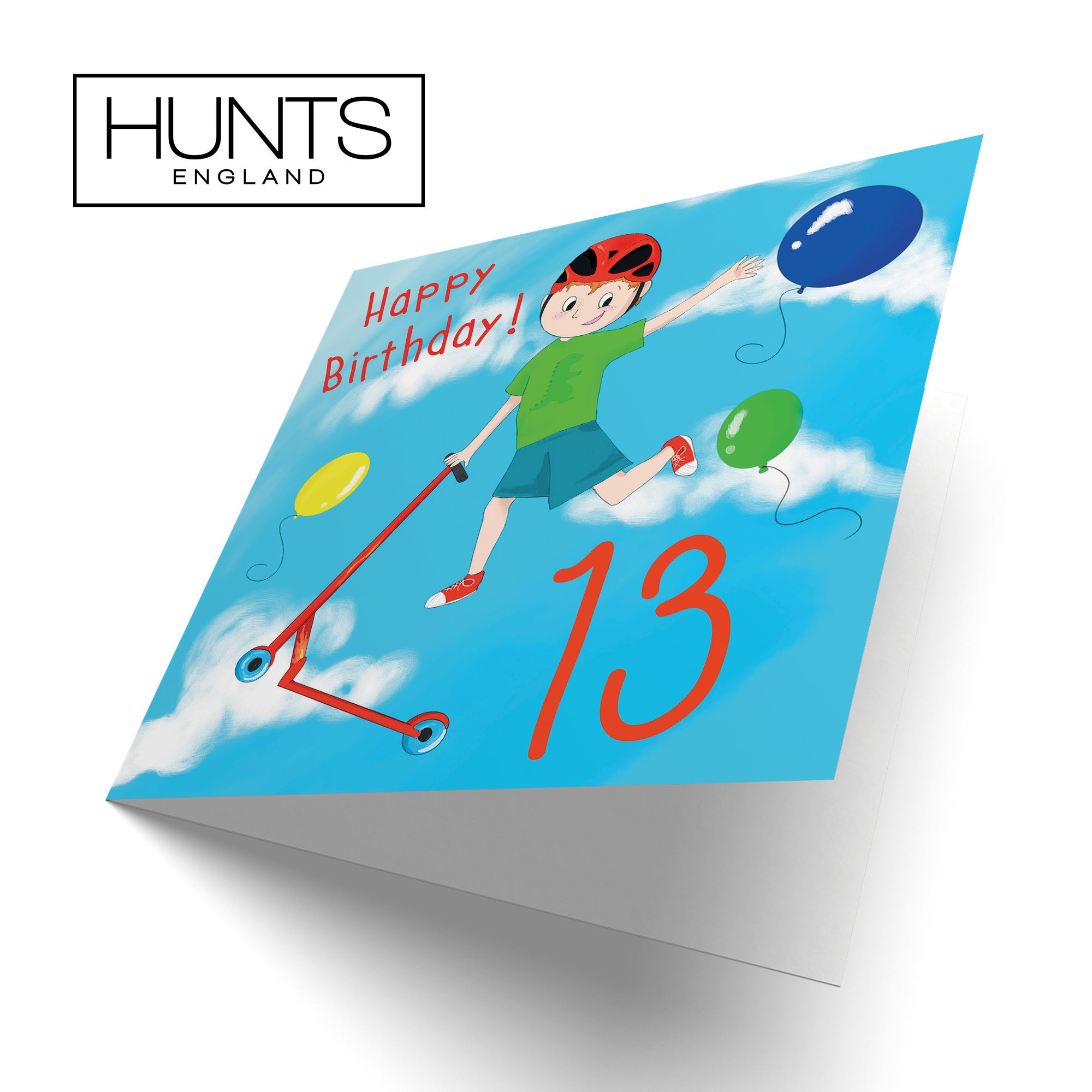 13th Boys Birthday Tricks Scooter Card Adventurers - Default Title (TH03503)
