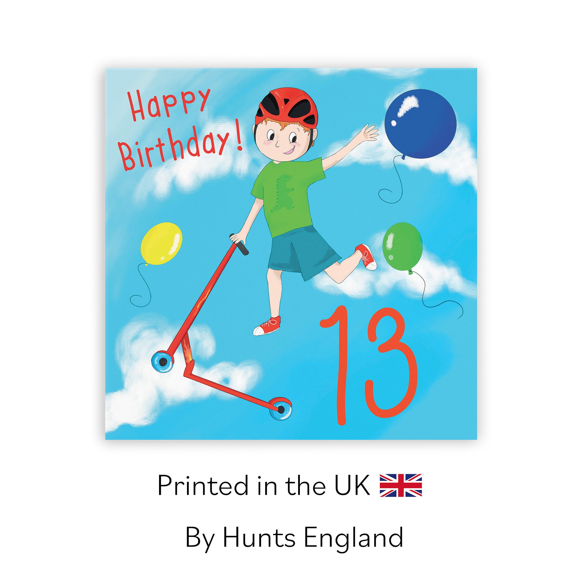 13th Boys Birthday Tricks Scooter Card Adventurers - Default Title (TH03503)