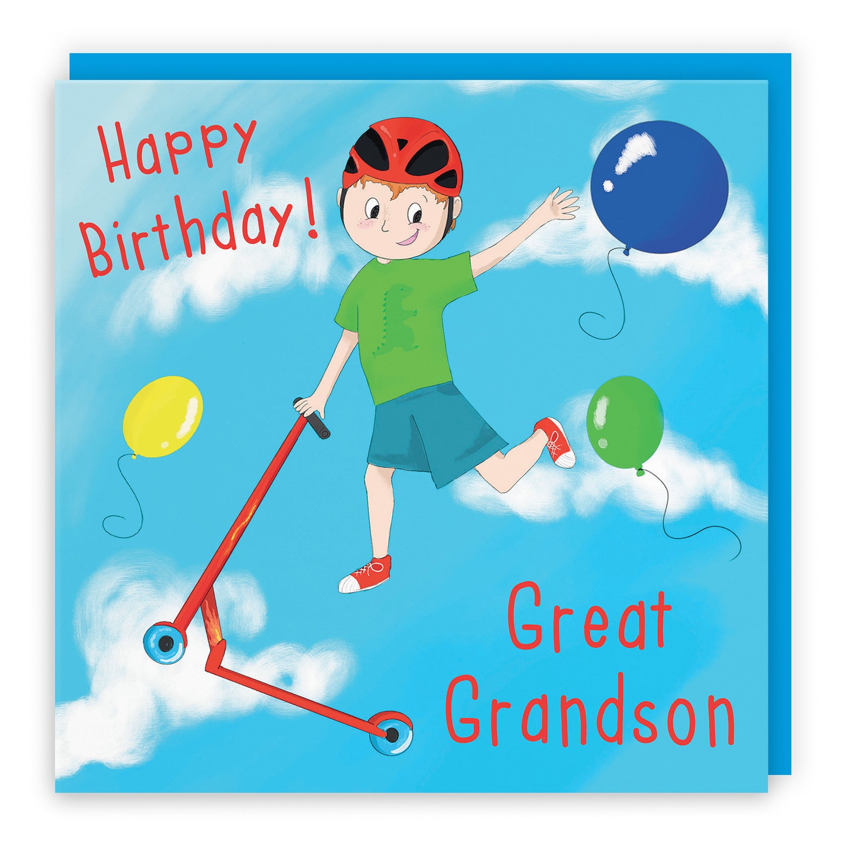 Great Grandson Boys Tricks Scooter Birthday Card Adventurers - Default Title (TH03505)