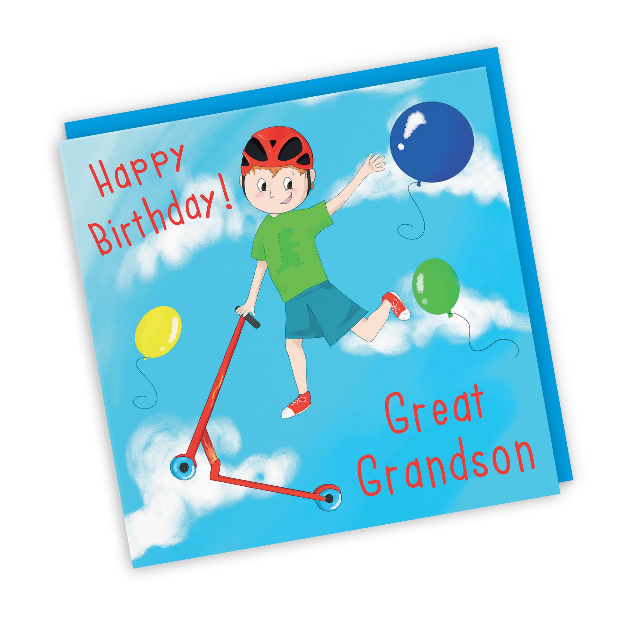 Great Grandson Boys Tricks Scooter Birthday Card Adventurers - Default Title (TH03505)