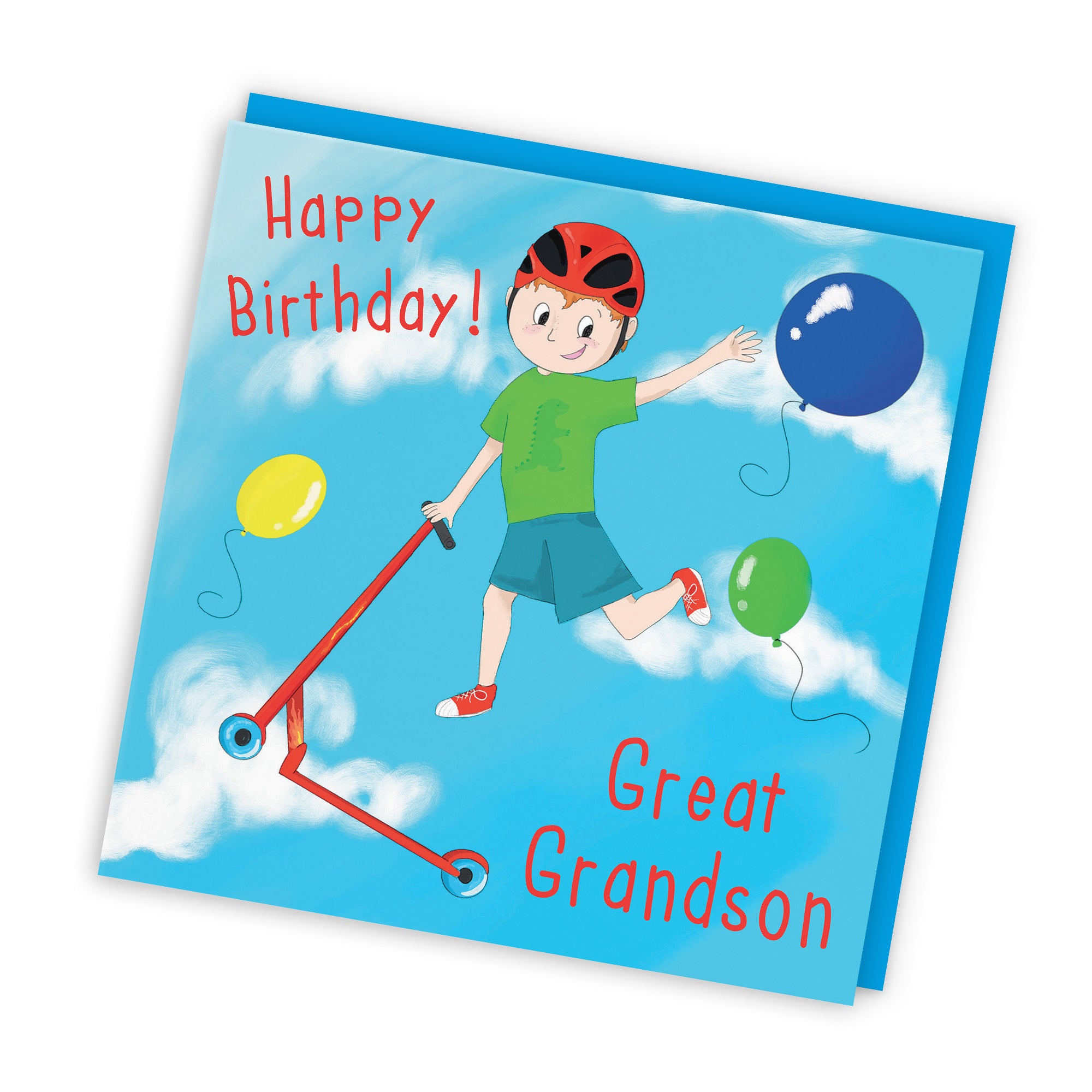 Great Grandson Boys Tricks Scooter Birthday Card Adventurers - Default Title (TH03505)