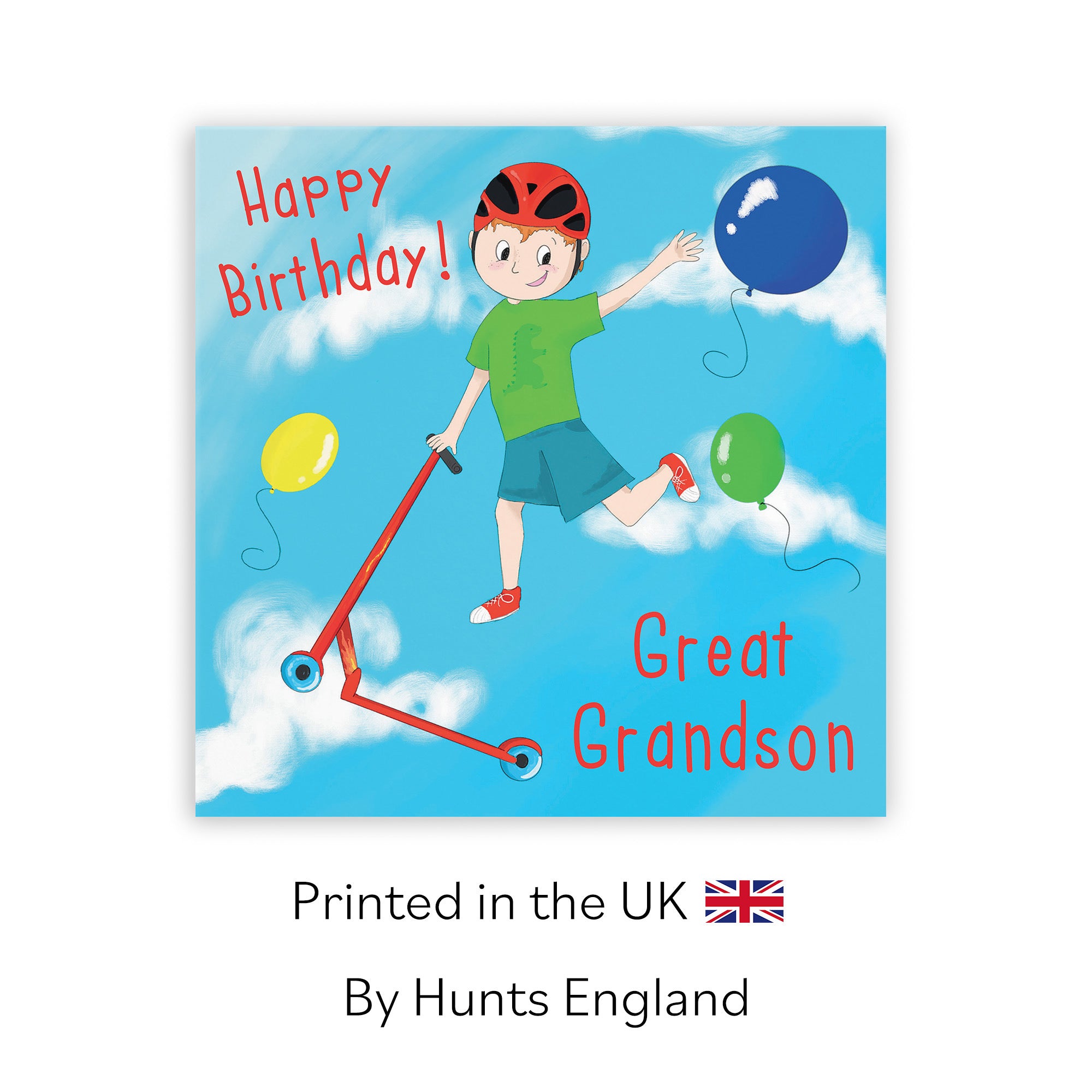 Great Grandson Boys Tricks Scooter Birthday Card Adventurers - Default Title (TH03505)