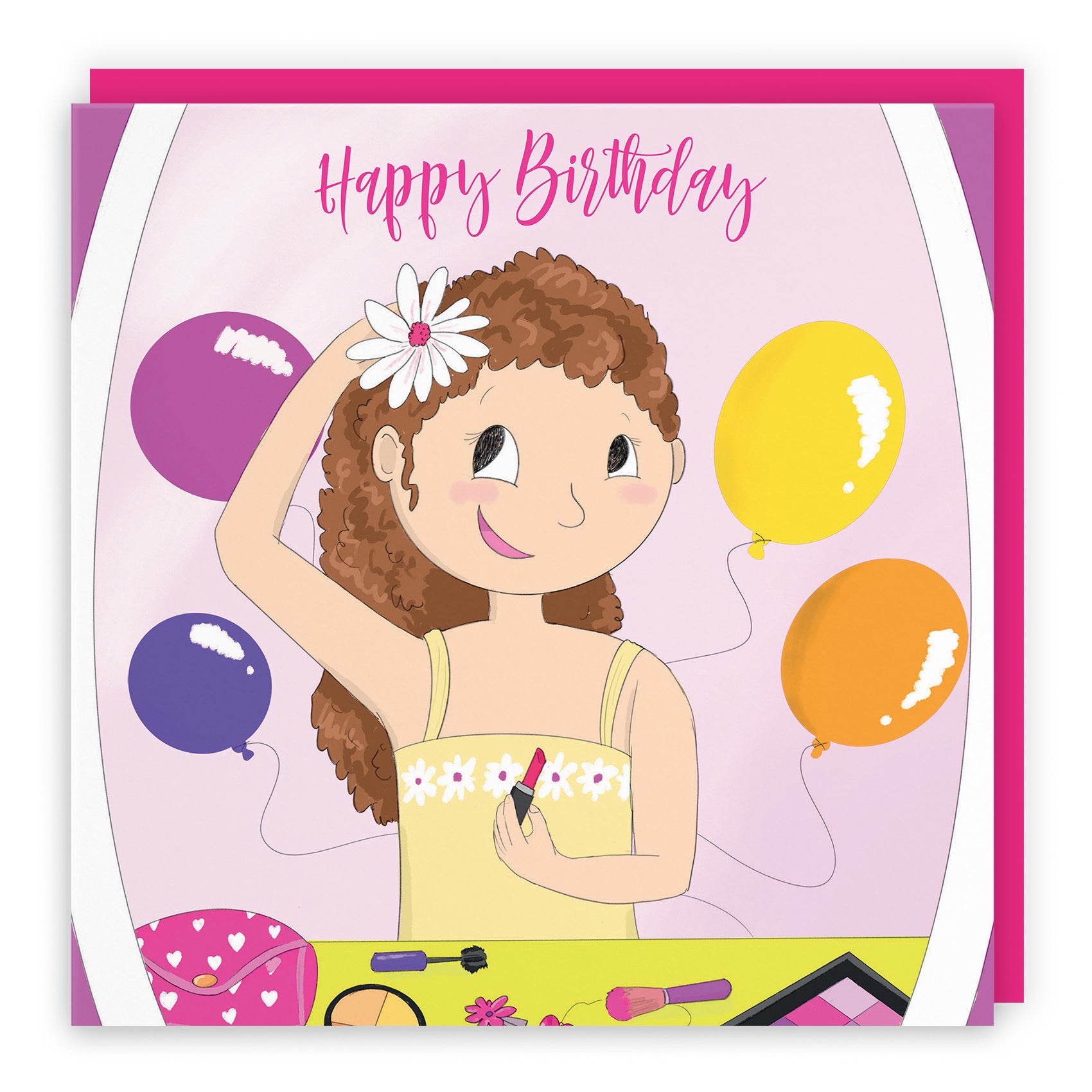 Girls Makeup Birthday Card Happy Times - Default Title (TH03507)