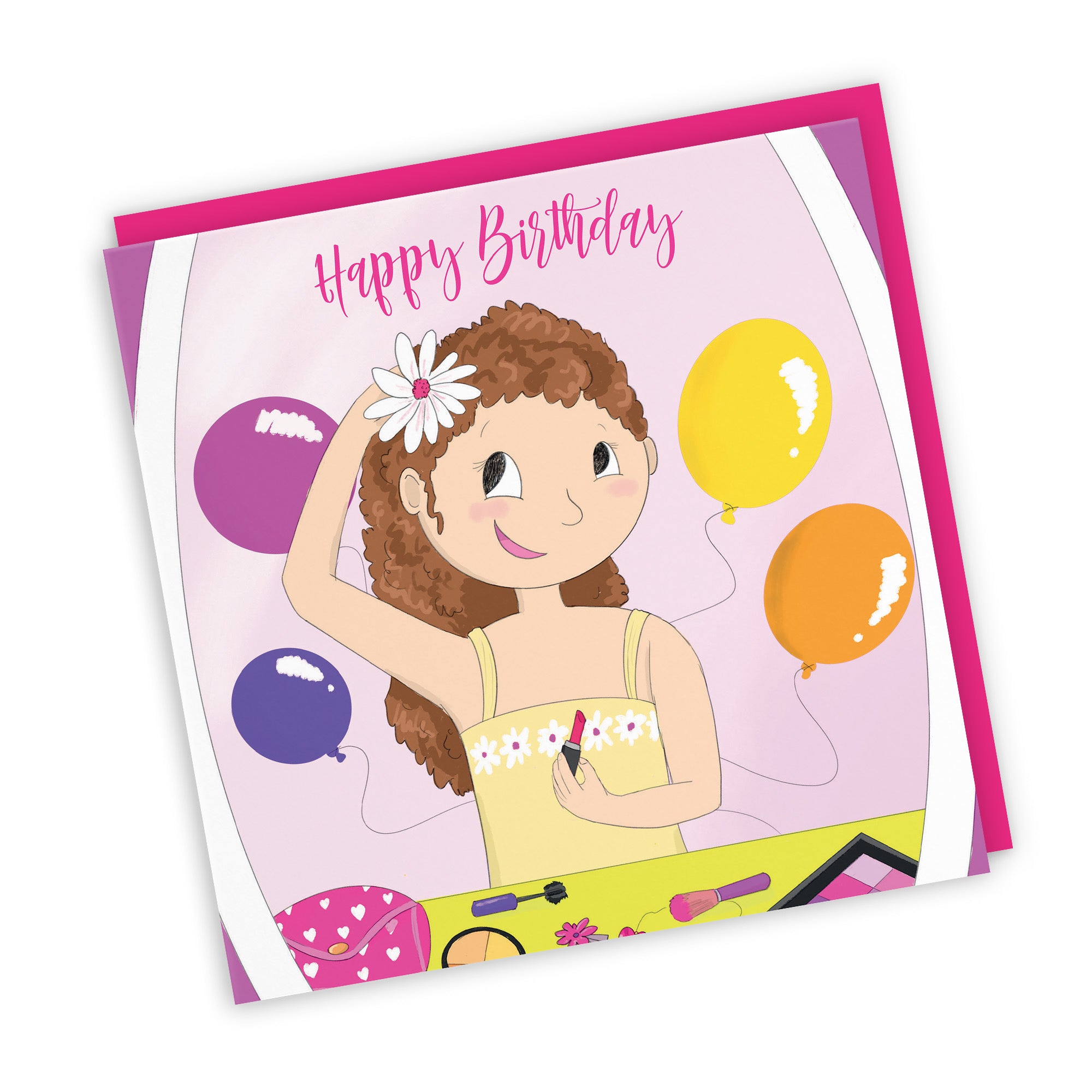 Girls Makeup Birthday Card Happy Times - Default Title (TH03507)