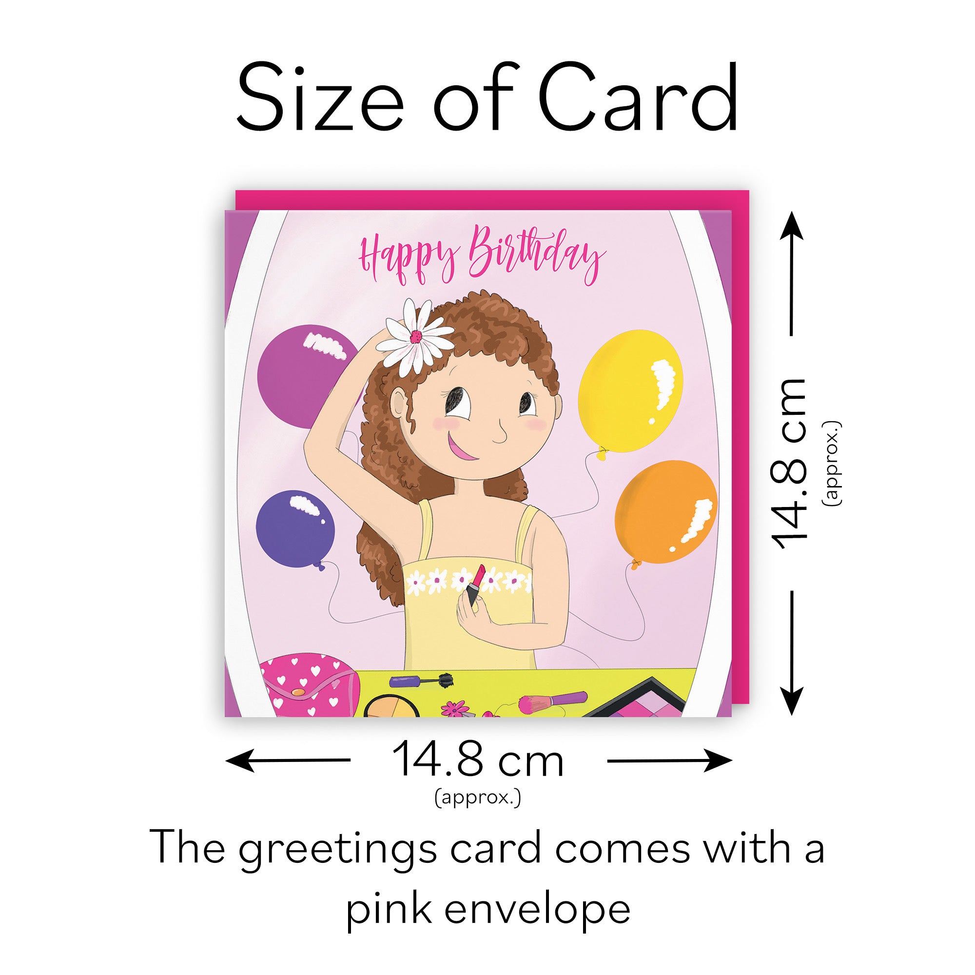 Girls Makeup Birthday Card Happy Times - Default Title (TH03507)
