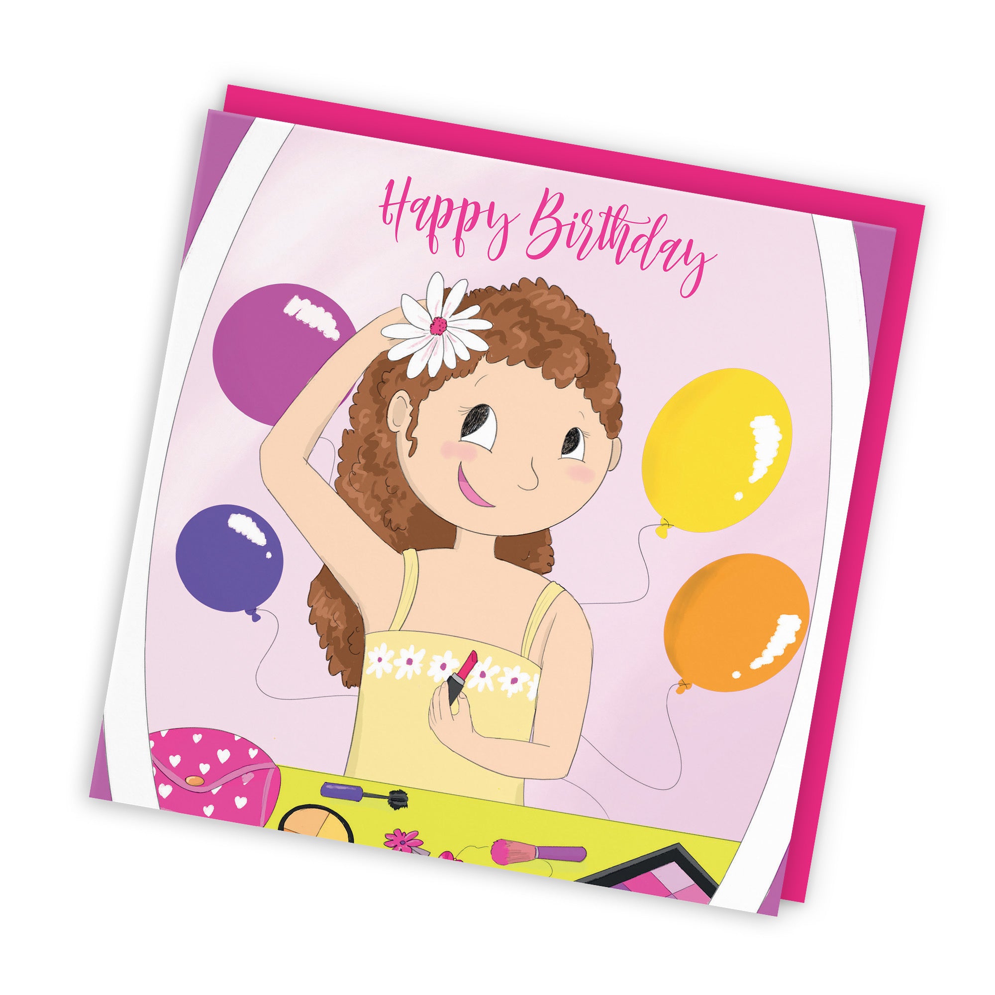 Girls Makeup Birthday Card Happy Times - Default Title (TH03507)