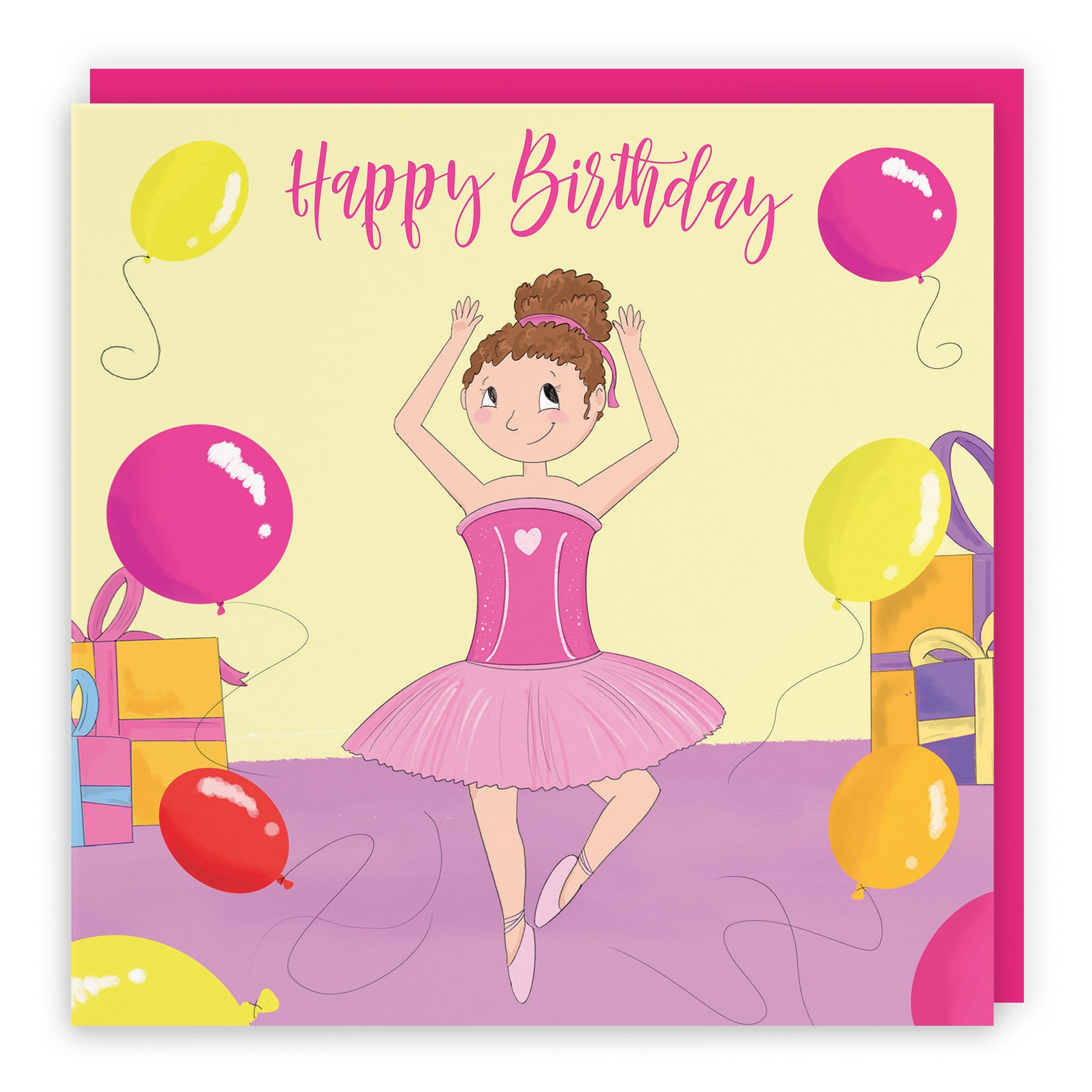 Ballerina Girls Dancing Birthday Card Happy Times - Default Title (TH03508)