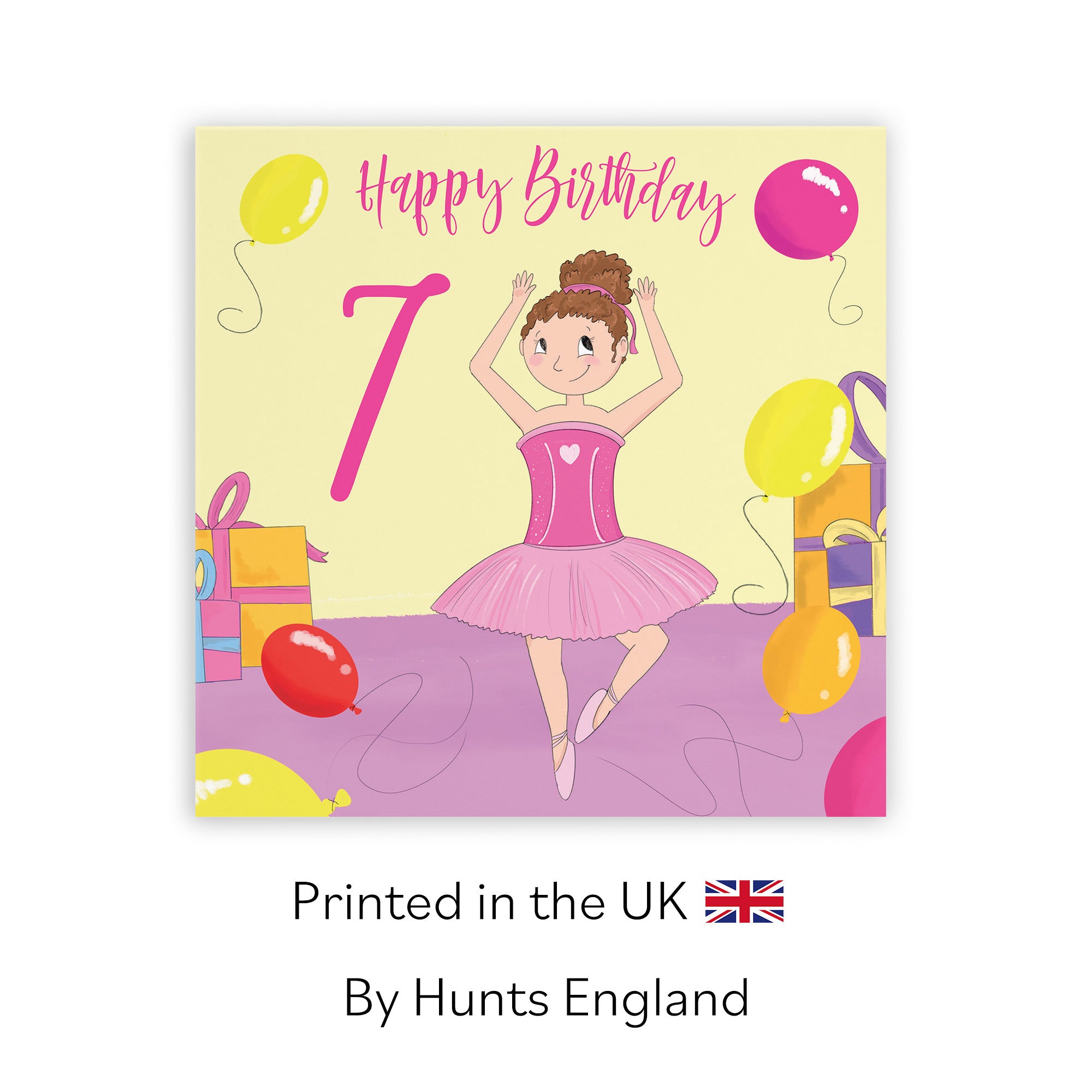 7th Girls Birthday Ballerina Dancing Card Happy Times - Default Title (TH03510)