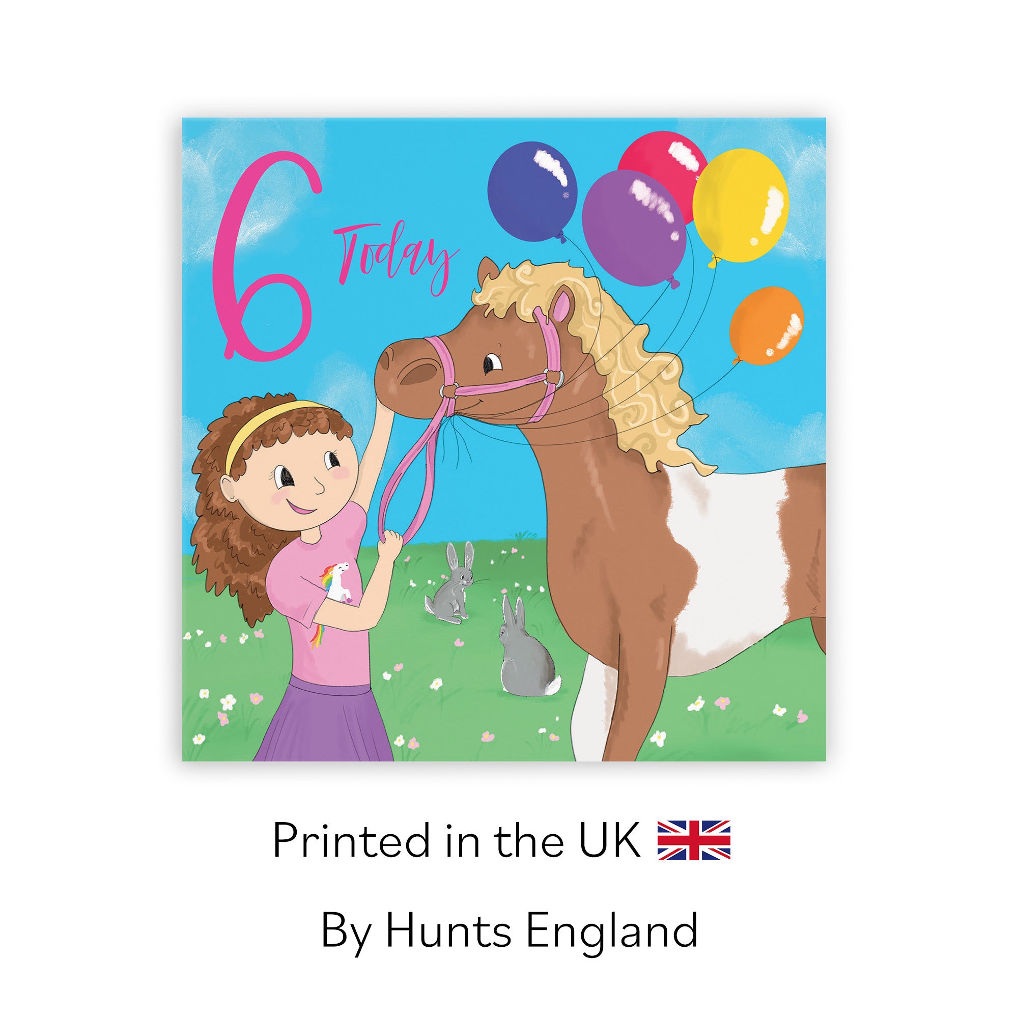6th Girls Birthday Pony Horse Card Happy Times - Default Title (TH03512)