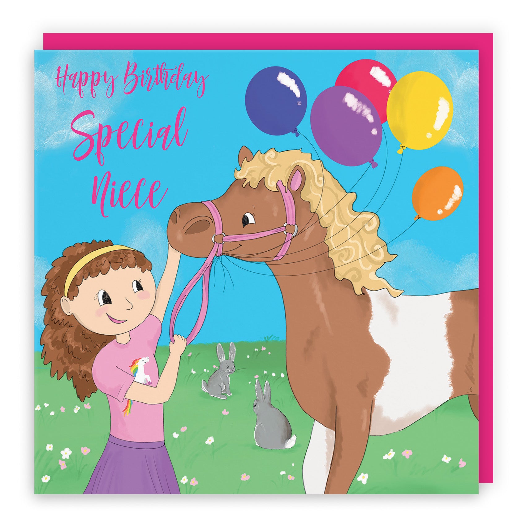 Niece Pony Horse Girls Birthday Card Happy Times - Default Title (TH03513)