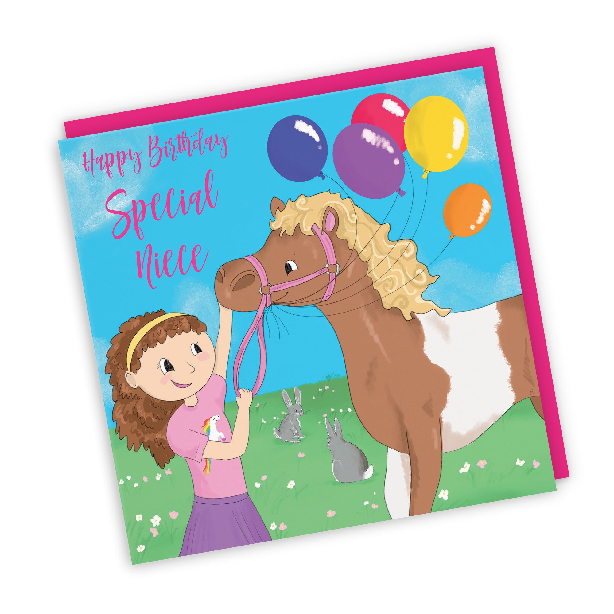 Niece Pony Horse Girls Birthday Card Happy Times - Default Title (TH03513)