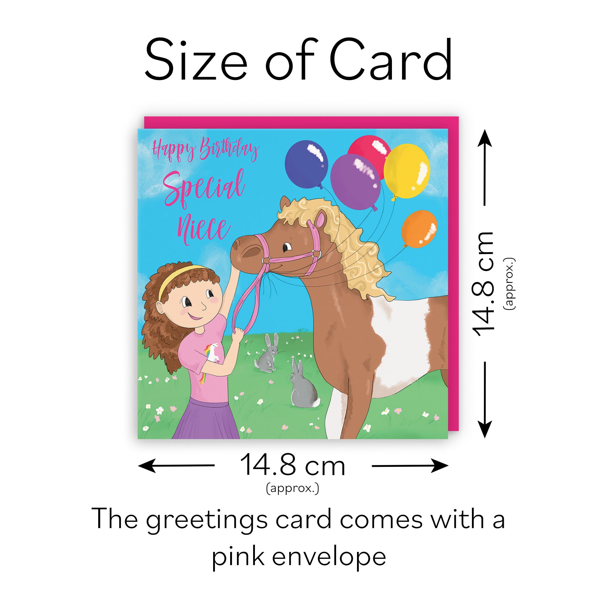 Niece Pony Horse Girls Birthday Card Happy Times - Default Title (TH03513)