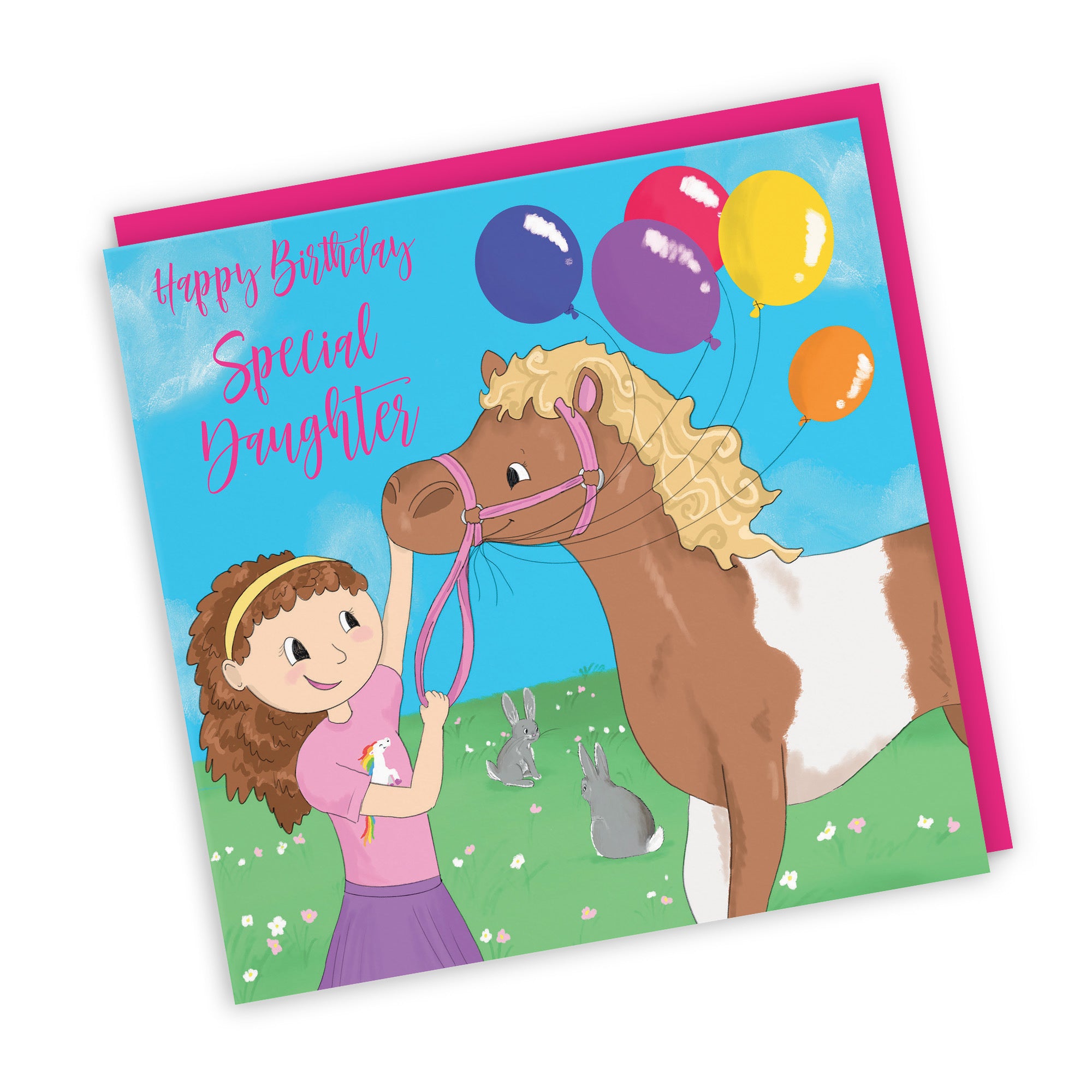 Daughter Pony Girls Birthday Card Happy Times - Default Title (TH03514)