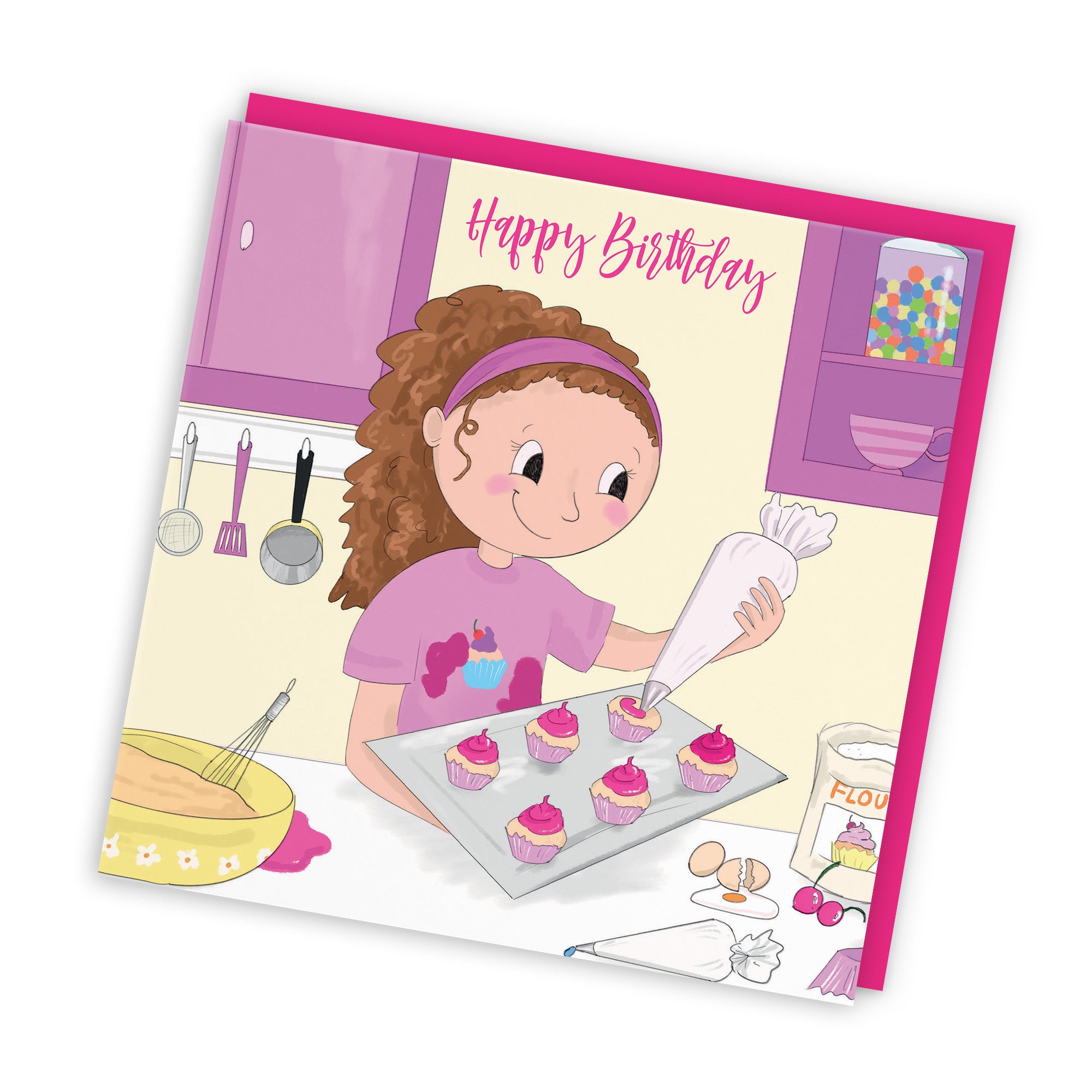 Girls Baking Birthday Card Happy Times - Default Title (TH03515)