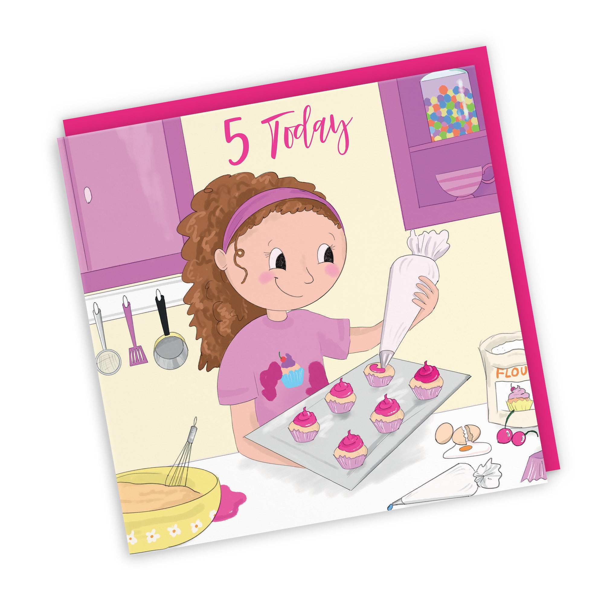 5th Girls Birthday Baking Card Happy Times - Default Title (TH03516)
