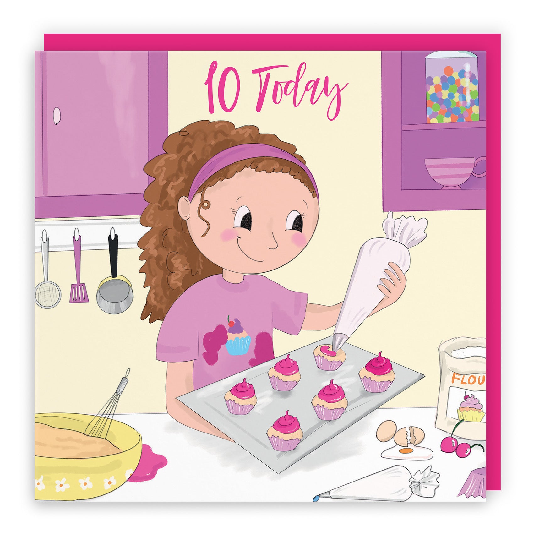 10th Girls Birthday Baking Card Happy Times - Default Title (TH03517)