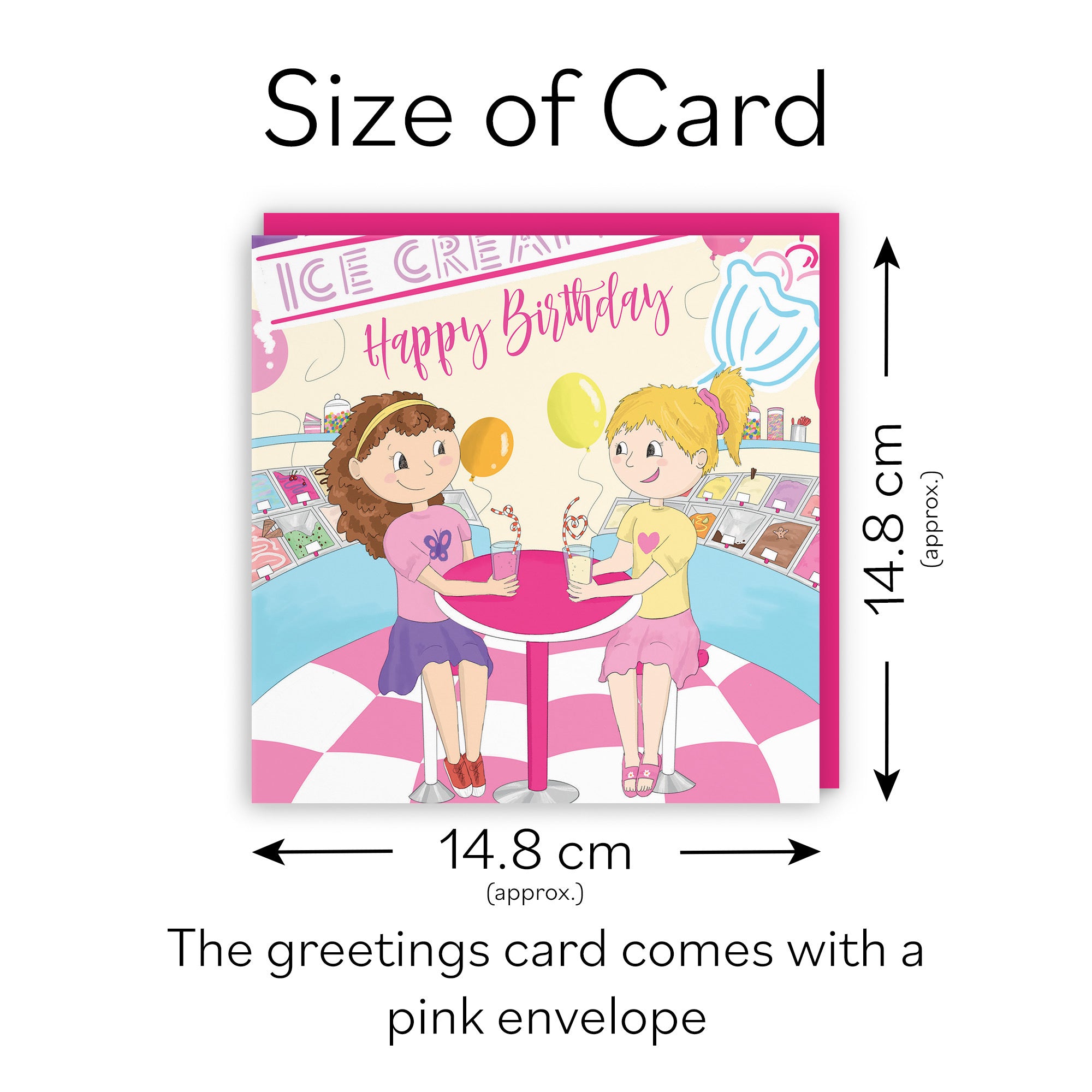 Girls Milkshakes Birthday Card Happy Times - Default Title (TH03518)