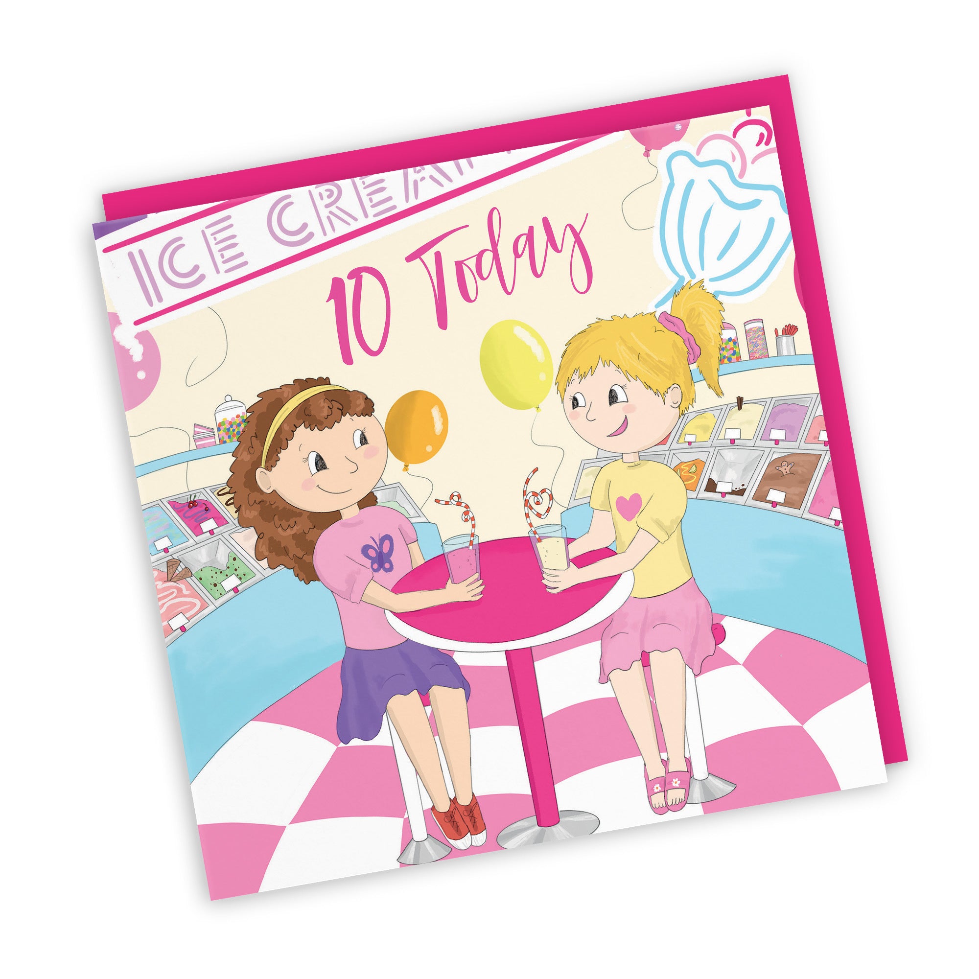 10th Girls Birthday Milkshakes Card Happy Times - Default Title (TH03519)