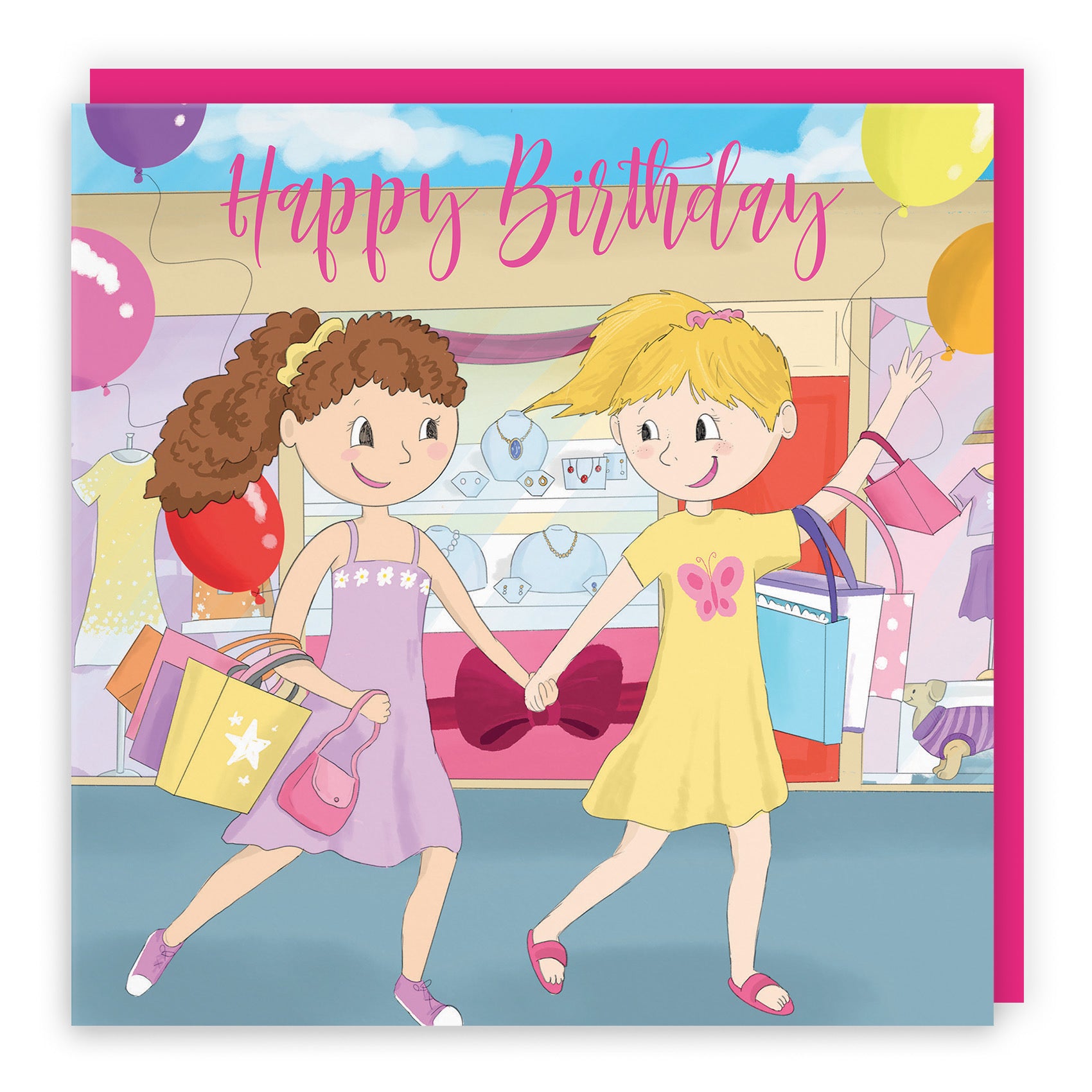 Girls Shopping Birthday Card Happy Times - Default Title (TH03522)