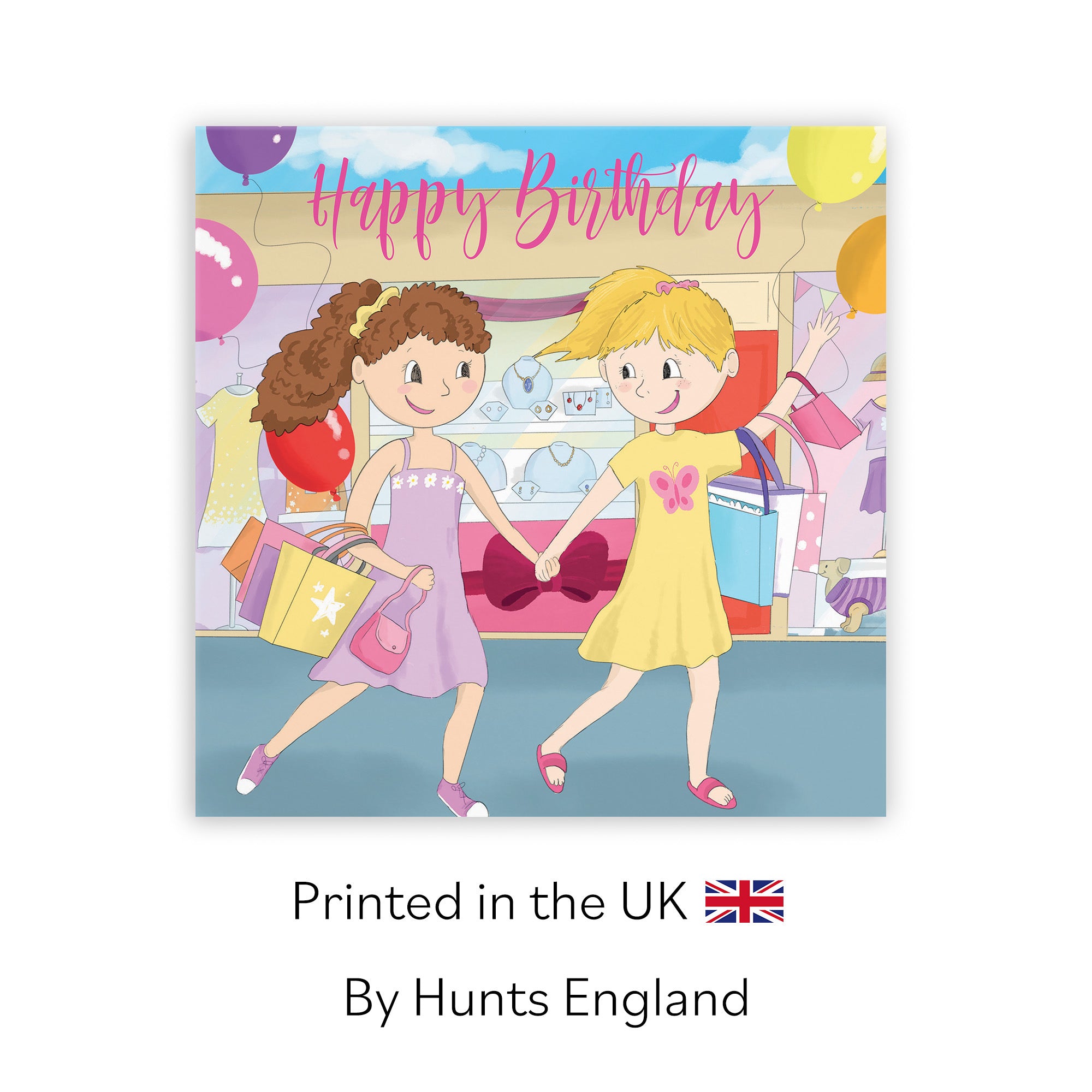 Girls Shopping Birthday Card Happy Times - Default Title (TH03522)