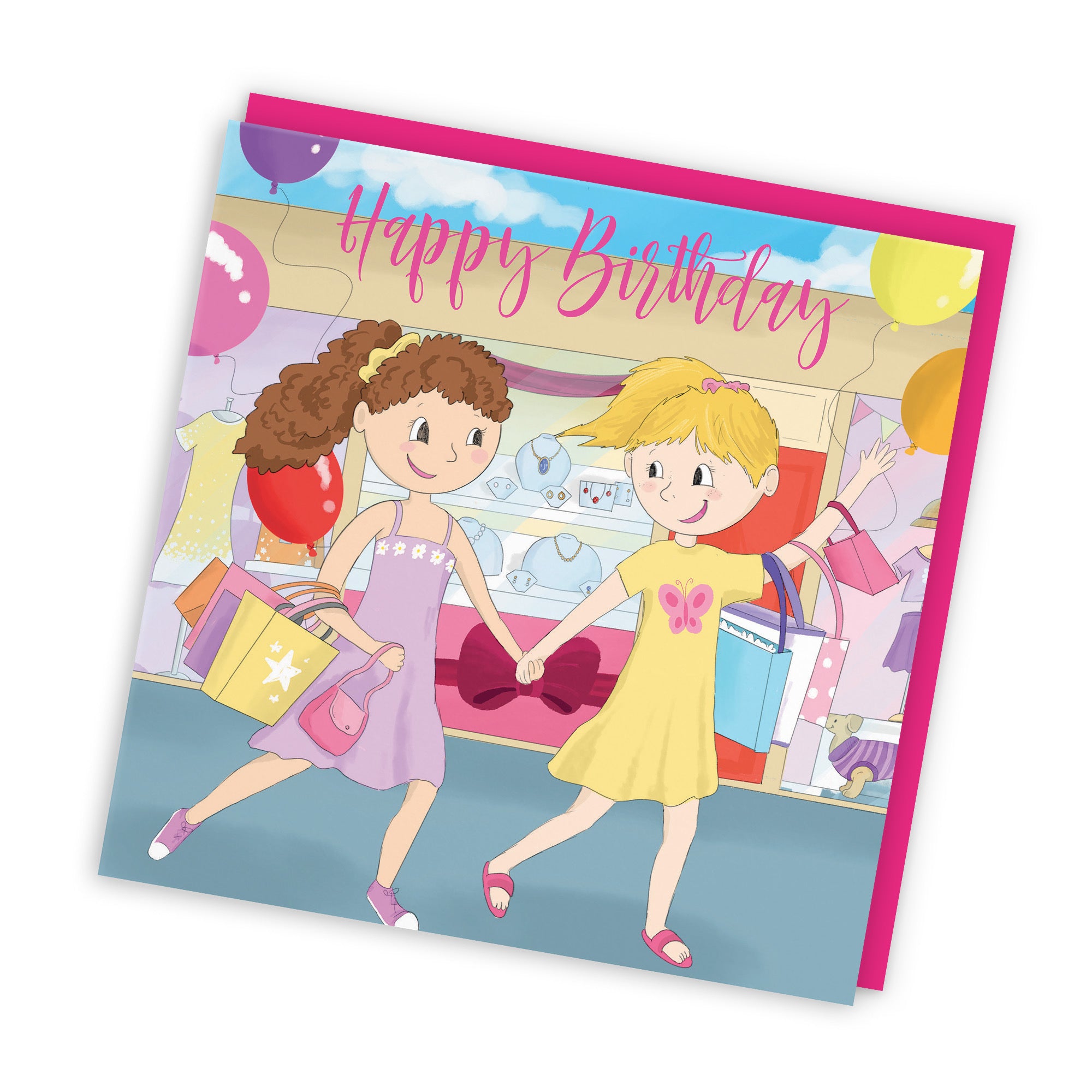 Girls Shopping Birthday Card Happy Times - Default Title (TH03522)