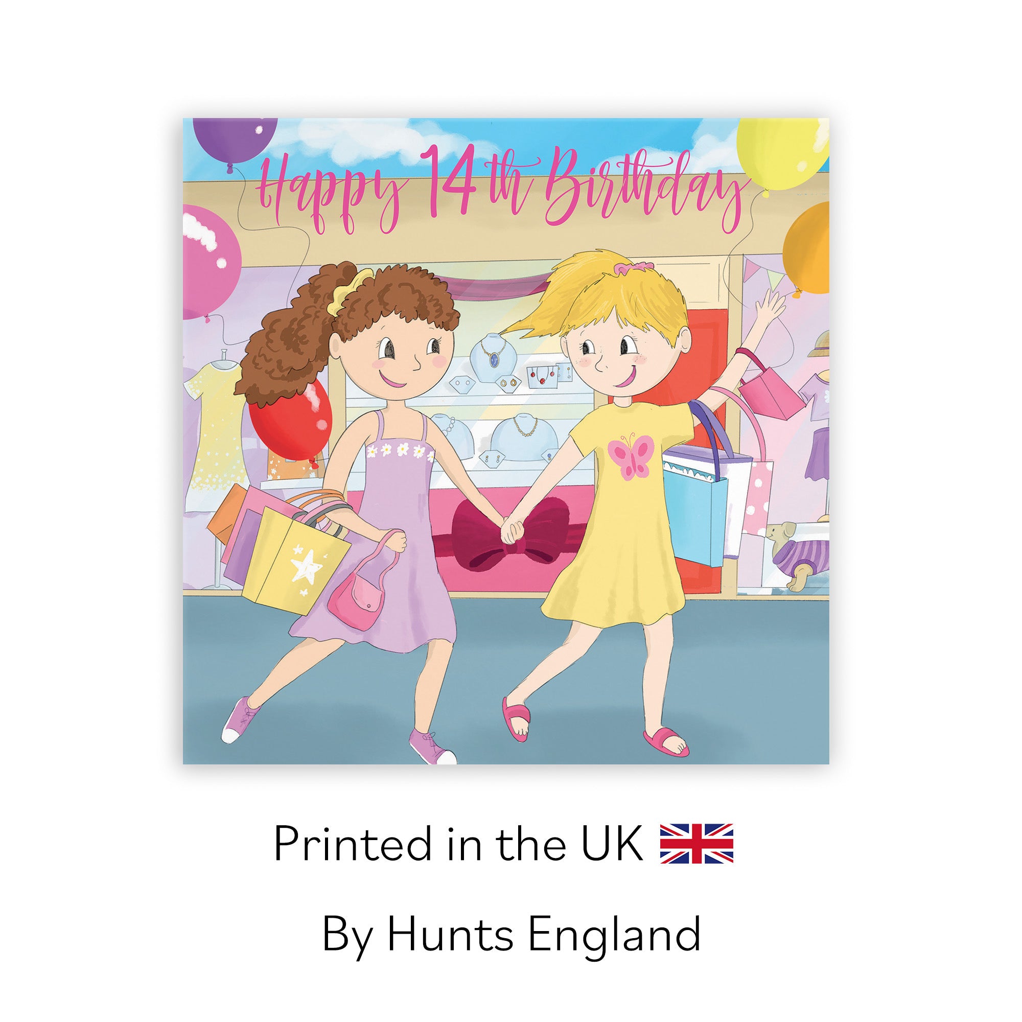 14th Girls Birthday Shopping Card Happy Times - Default Title (TH03524)