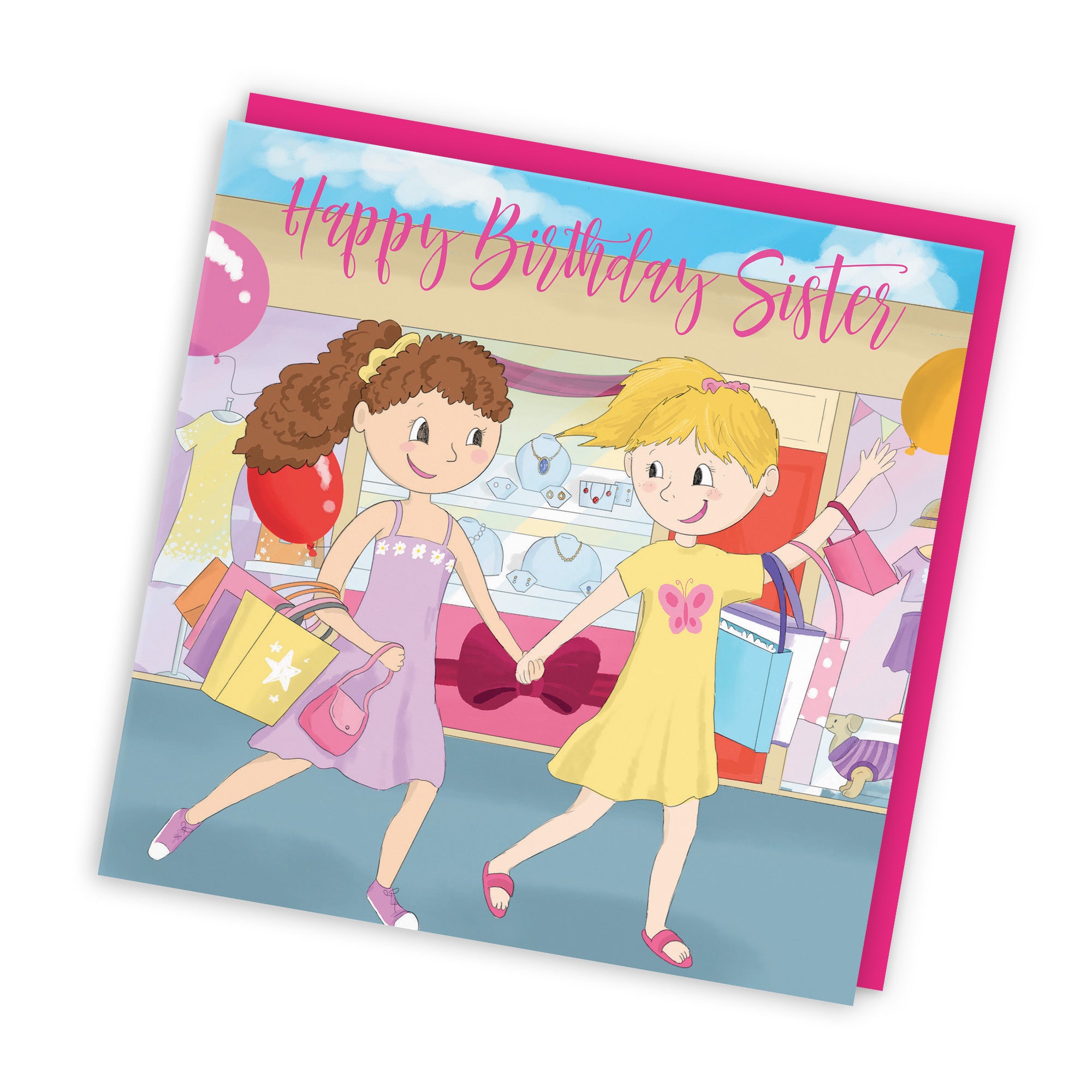 Sister Girls Birthday Shopping Card Happy Times - Default Title (TH03525)