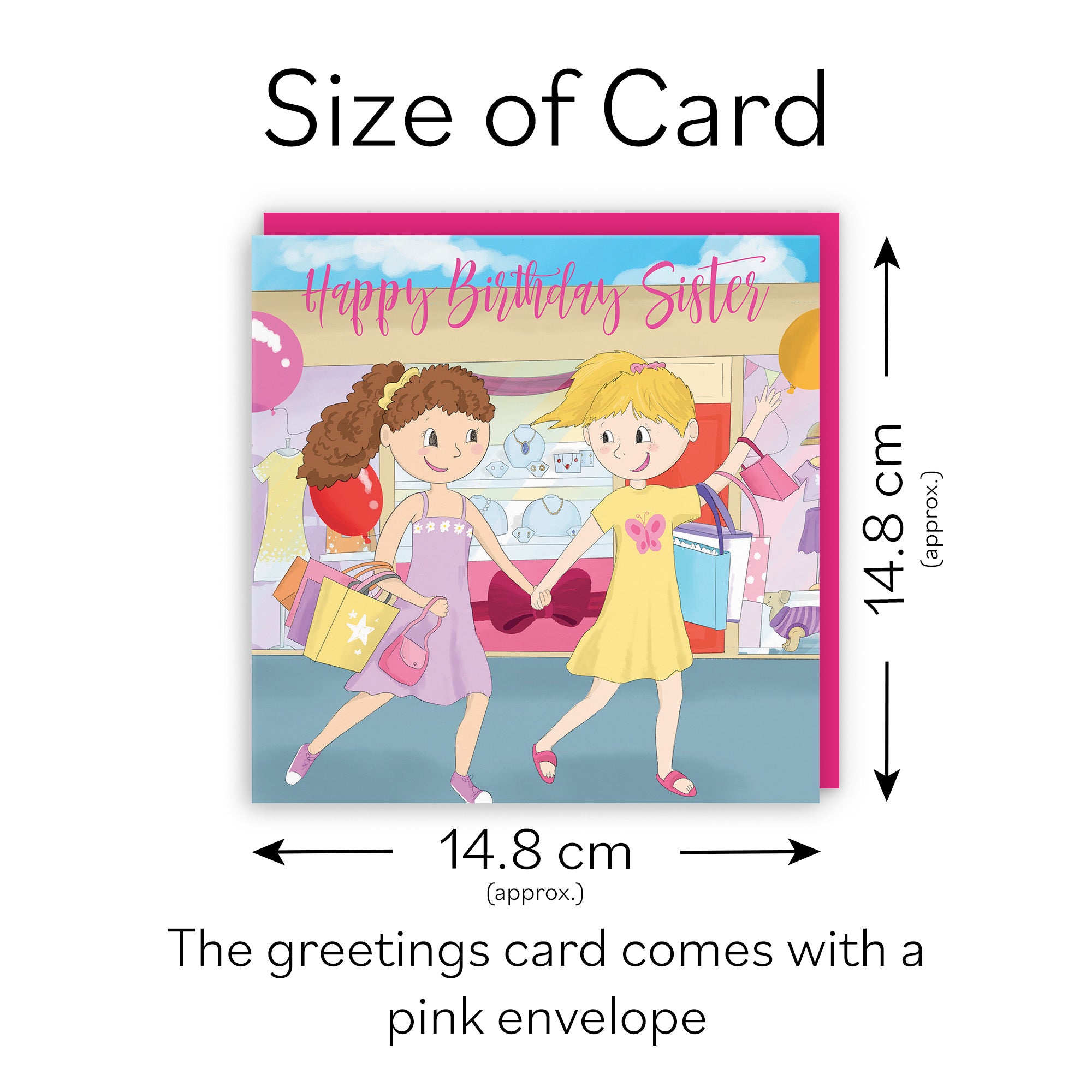 Sister Girls Birthday Shopping Card Happy Times - Default Title (TH03525)